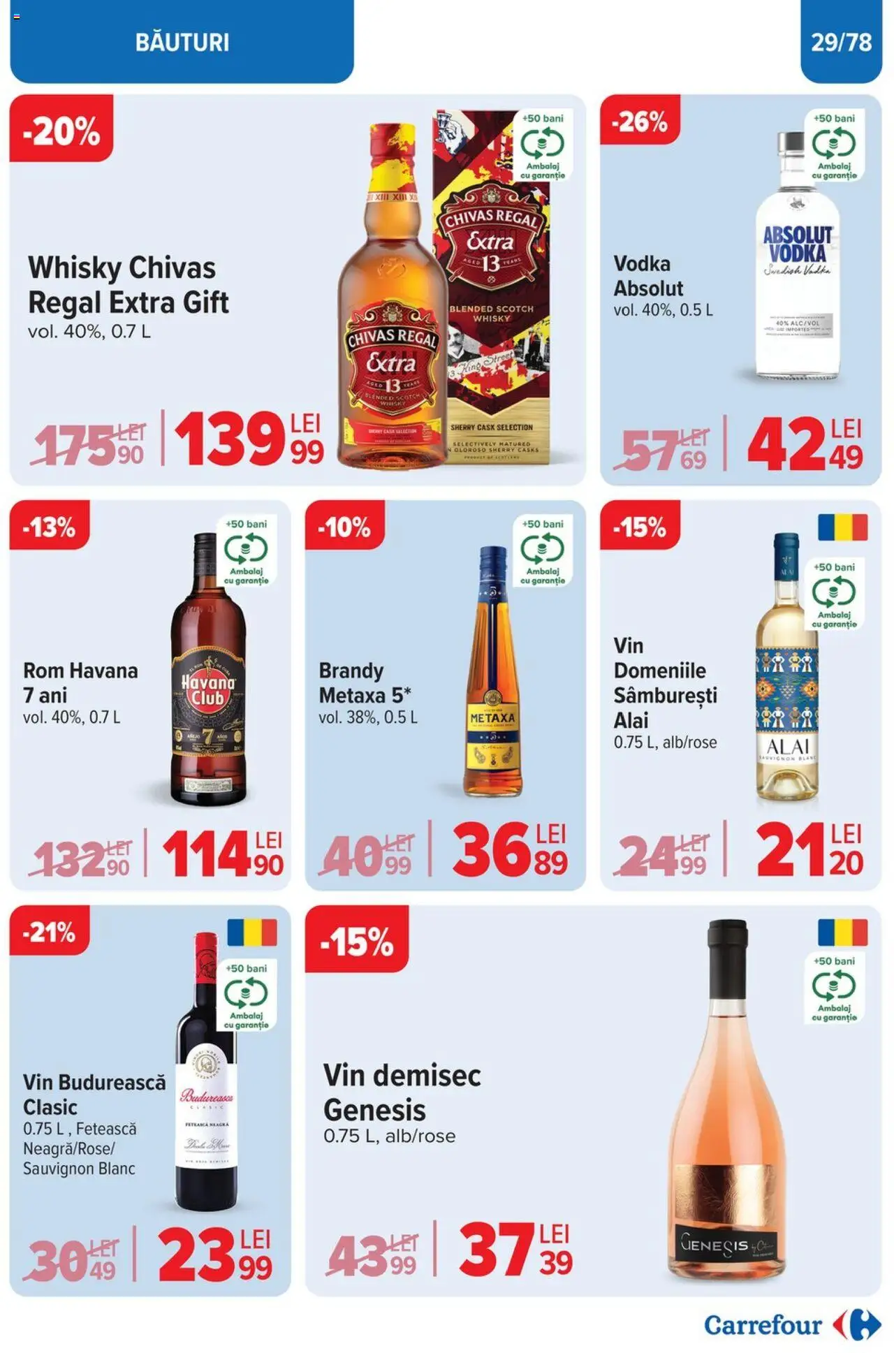 Catalog Carrefour 26 Martie - 1 Aprilie 2025 | Pagina 30 | Produse: Vin, Rom, Vodka