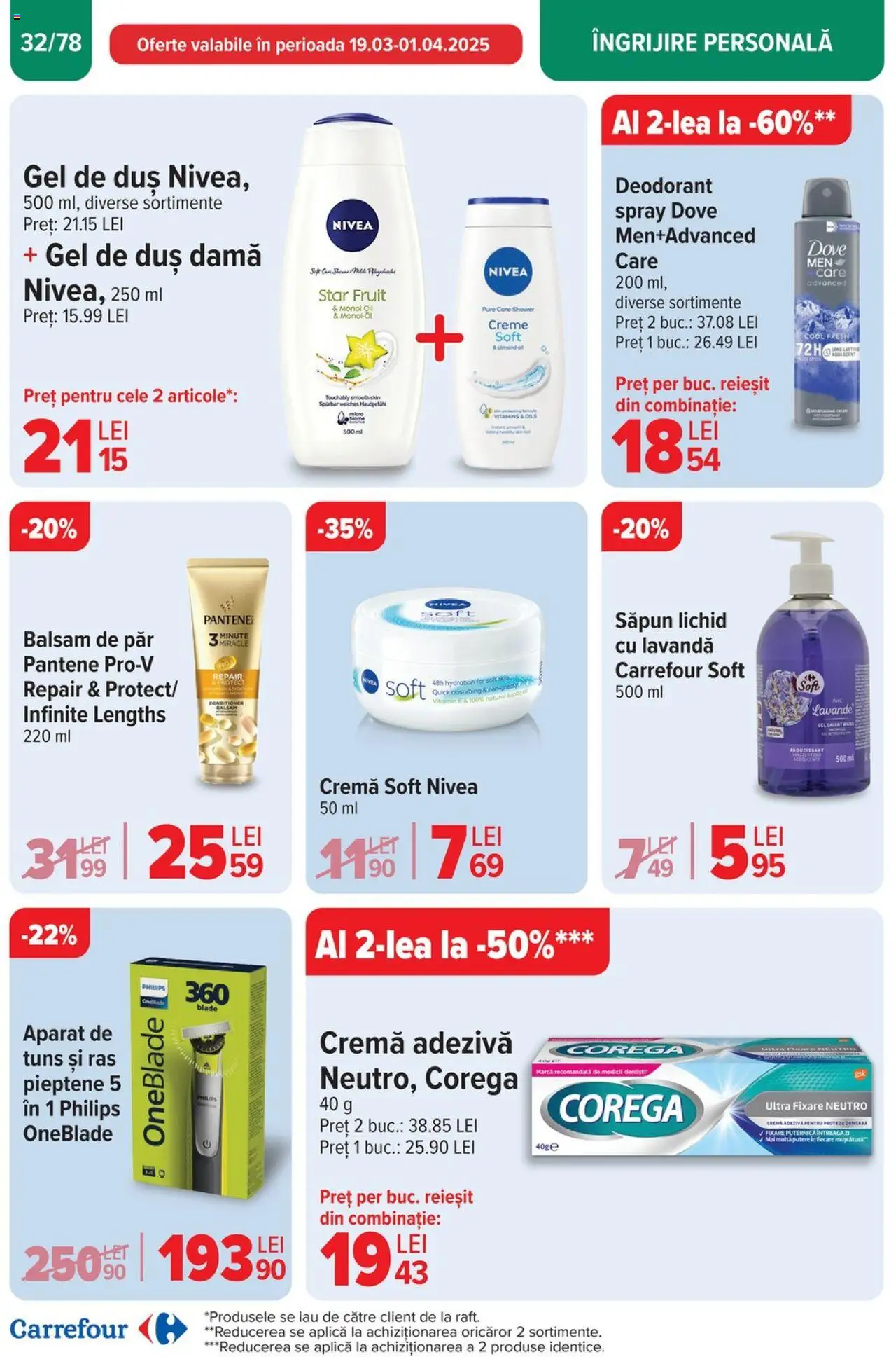 Catalog Carrefour 26 Martie - 1 Aprilie 2025 | Pagina 33 | Produse: Balsam, Cremă, Săpun, Gel de duș