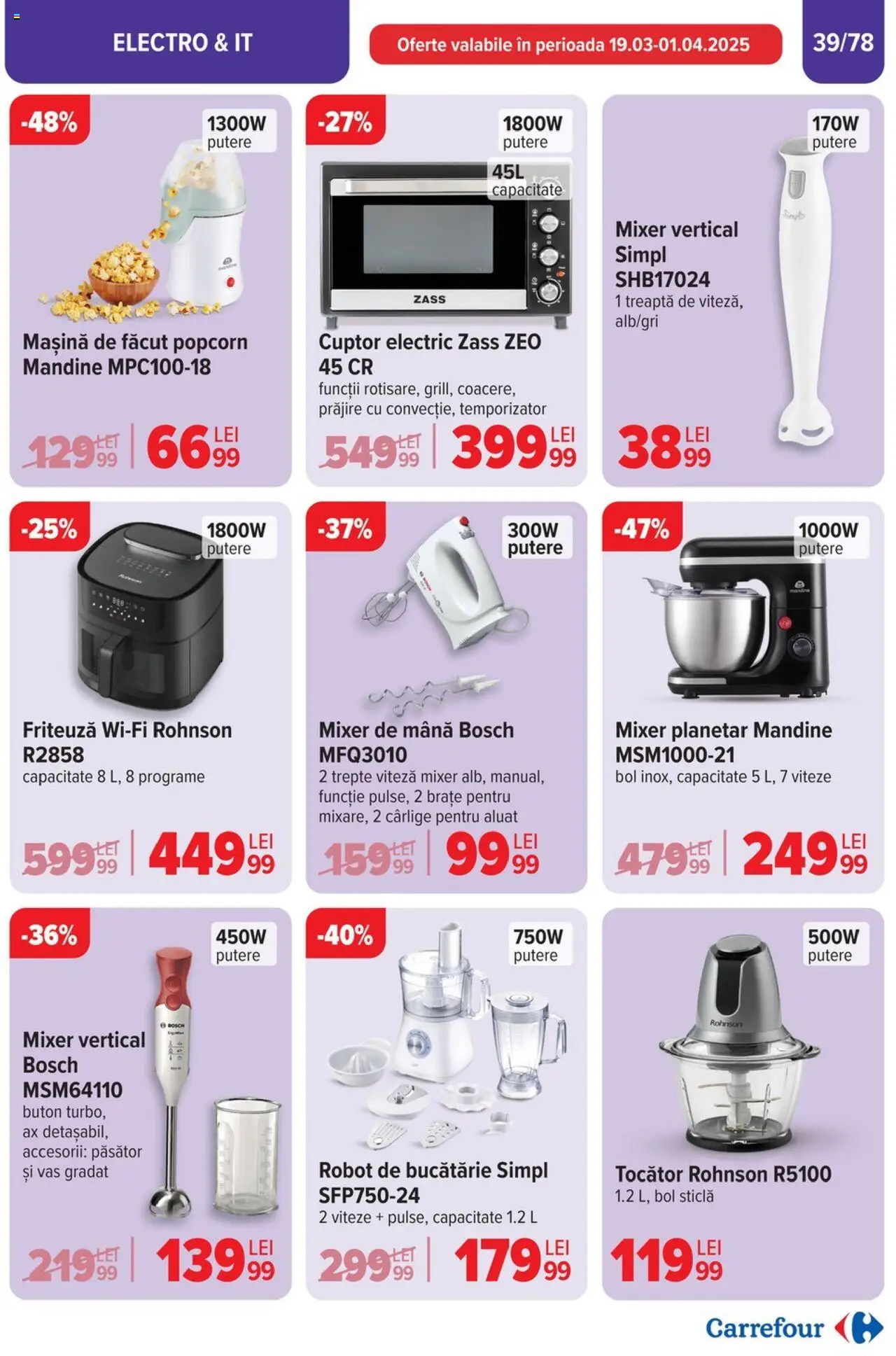 Catalog Carrefour 26 Martie - 1 Aprilie 2025 | Pagina 40 | Produse: Cuptor, Robot, Bol, Aluat
