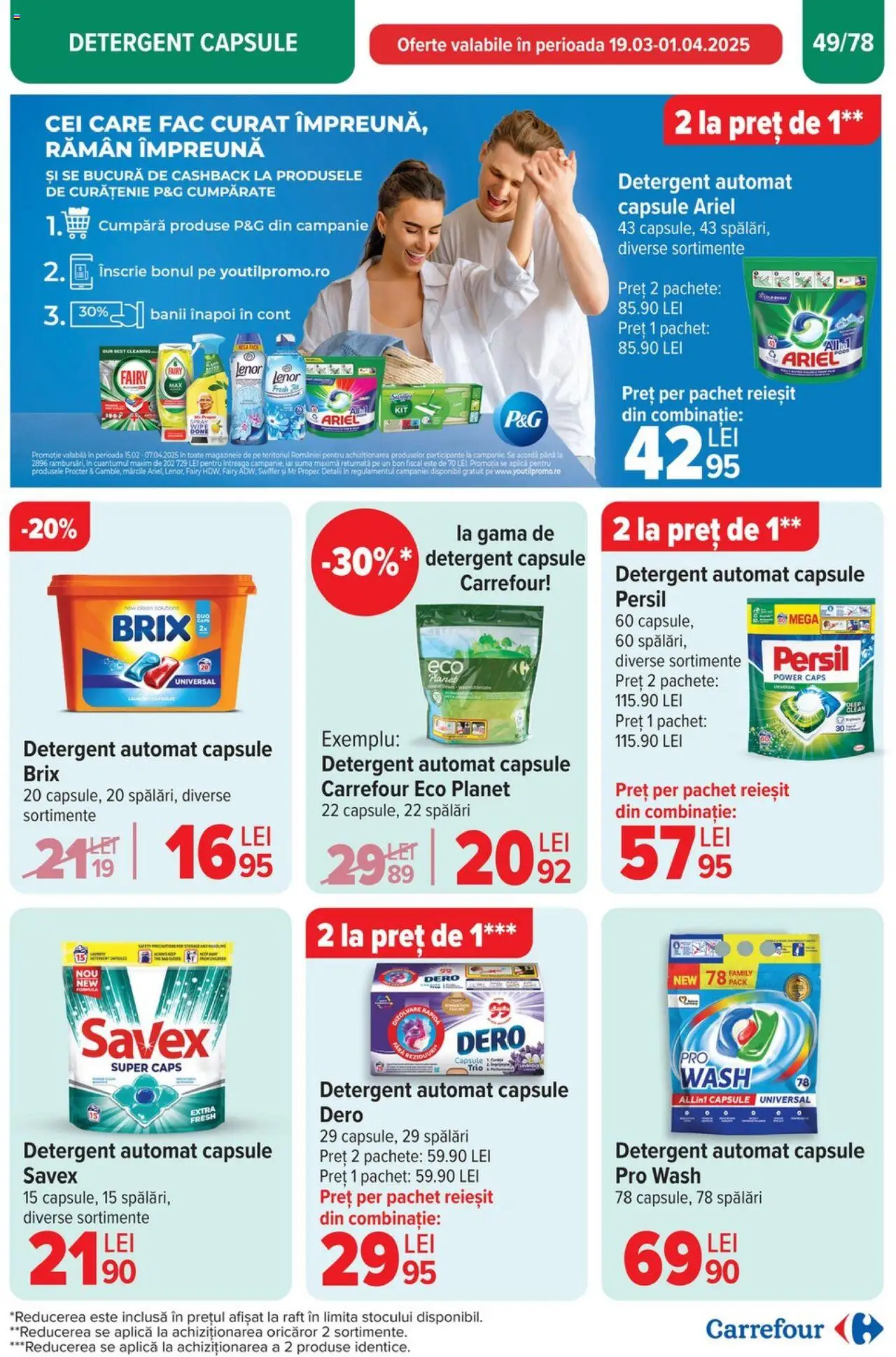 Catalog Carrefour 26 Martie - 1 Aprilie 2025 | Pagina 50 | Produse: Kedi Ödül Oyuncakları, Raft, Detergent