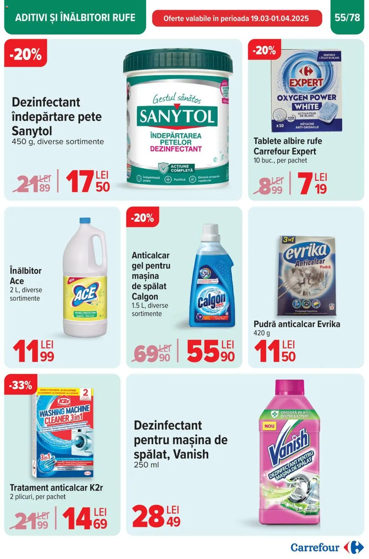 Catalog Carrefour 26 Martie - 1 Aprilie 2025 | Pagina 56 | Produse: Mașină De Spălat, Pudră, Îndepărtarea petelor, Çelik Mama ve Su Kabı