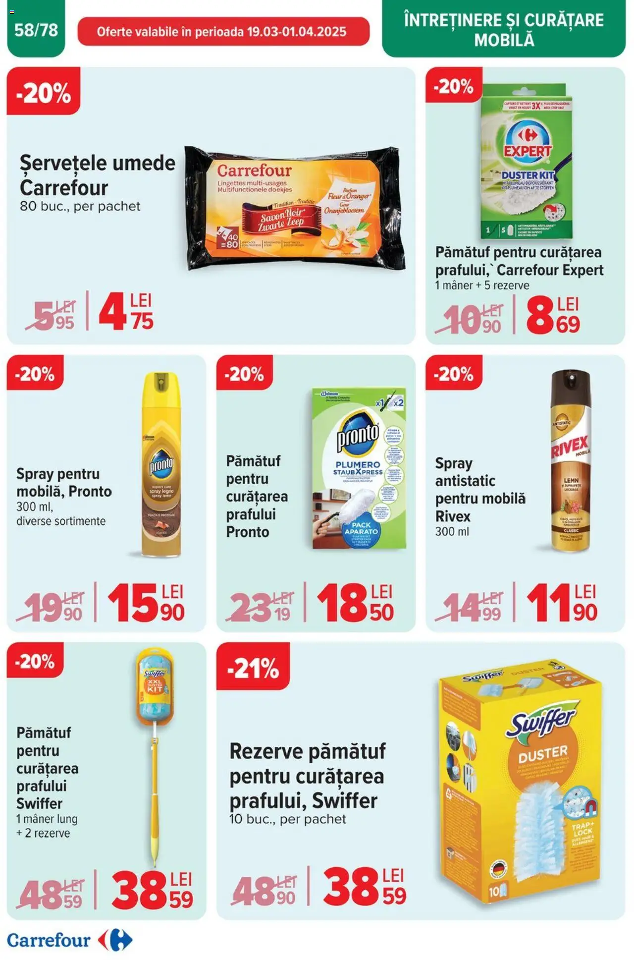 Catalog Carrefour 26 Martie - 1 Aprilie 2025 | Pagina 59 | Produse: Mâner, Șervețele umede