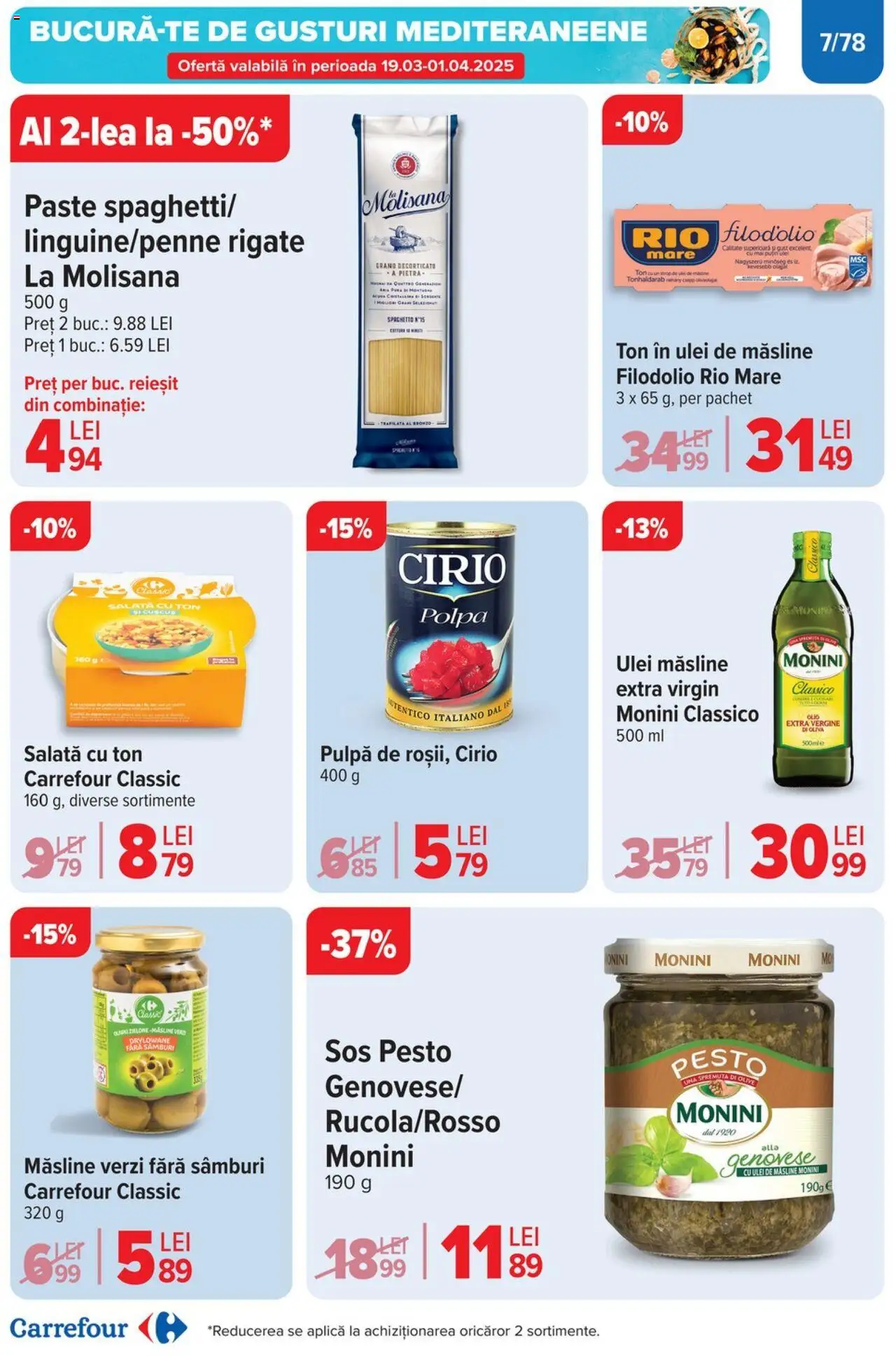 Catalog Carrefour 26 Martie - 1 Aprilie 2025 | Pagina 8 | Produse: Măsline, Ulei, Paste, Salată