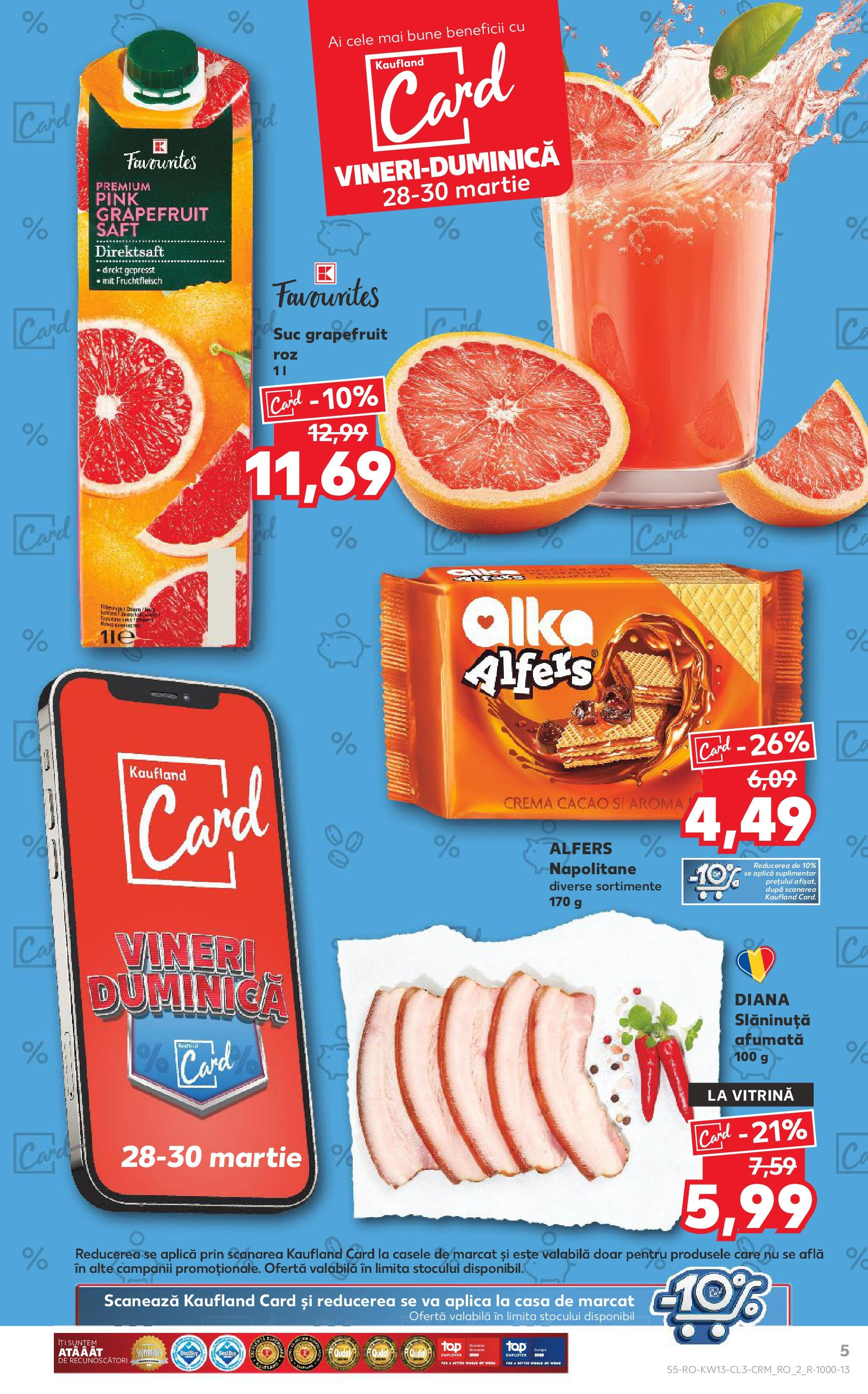 Catalog Kaufland 28 - 30 Martie 2025 | Pagina 5 | Produse: Vitrină, Napolitane, Suc
