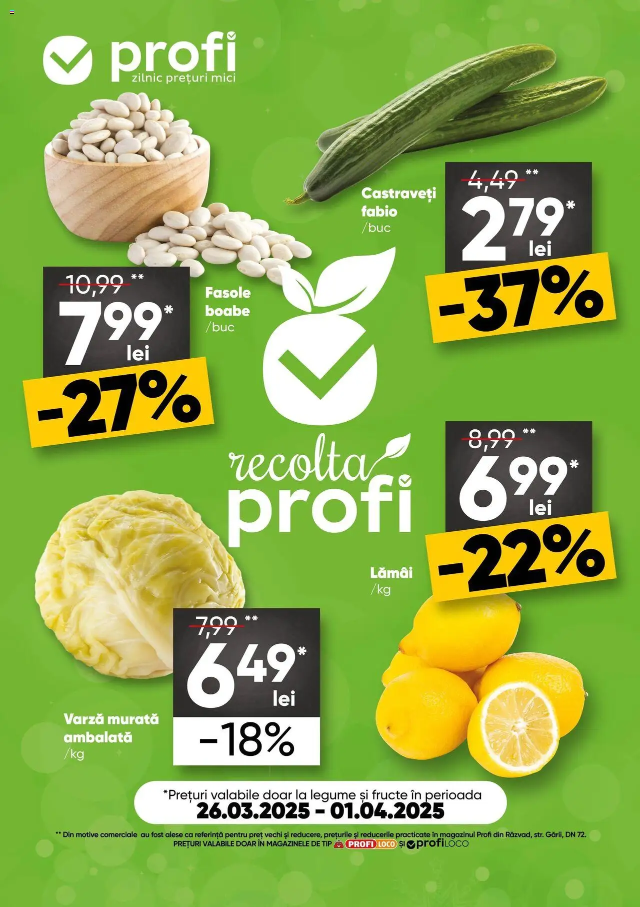 Catalog Profi 26 Martie - 1 Aprilie 2025 | Pagina 1 | Produse: Varză, Castraveți, Legume, Fructe
