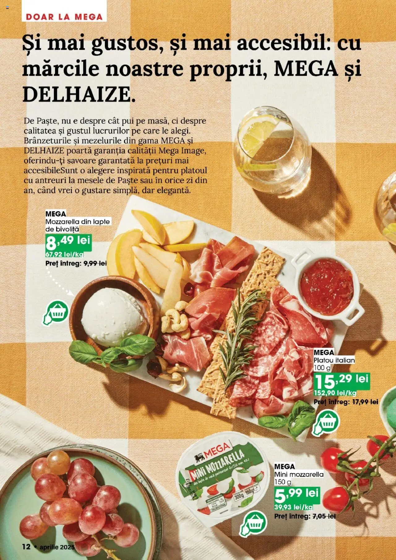 Catalog Mega Image 27 Martie - 22 Aprilie 2025 | Pagina 12 | Produse: Mozzarella, Lapte, Paste