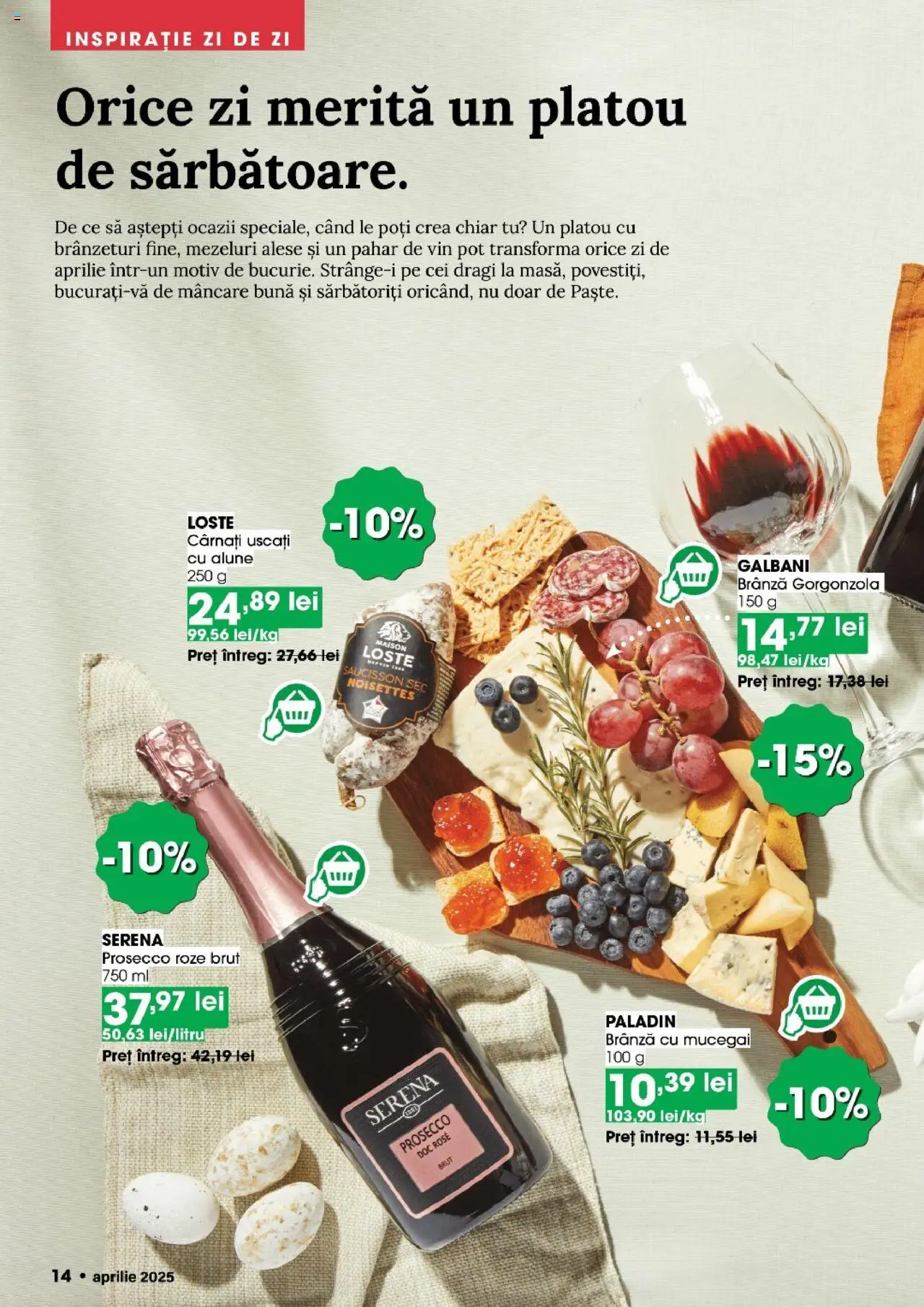 Catalog Mega Image 27 Martie - 22 Aprilie 2025 | Pagina 14 | Produse: Prosecco, Brânză, Brânză cu mucegai, Cârnați