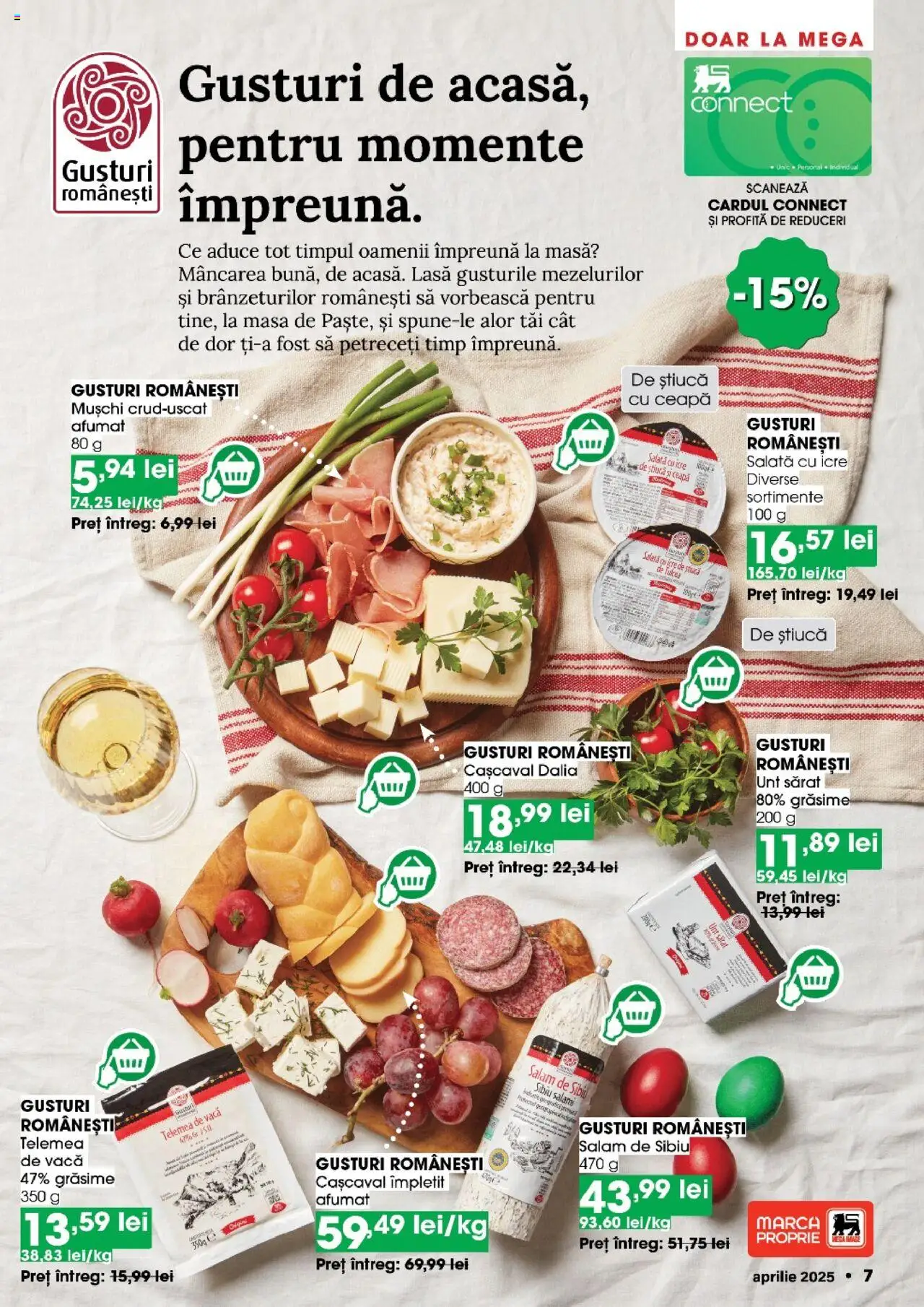 Catalog Mega Image 27 Martie - 22 Aprilie 2025 | Pagina 7 | Produse: Masă, Unt, Salată, Ceapă