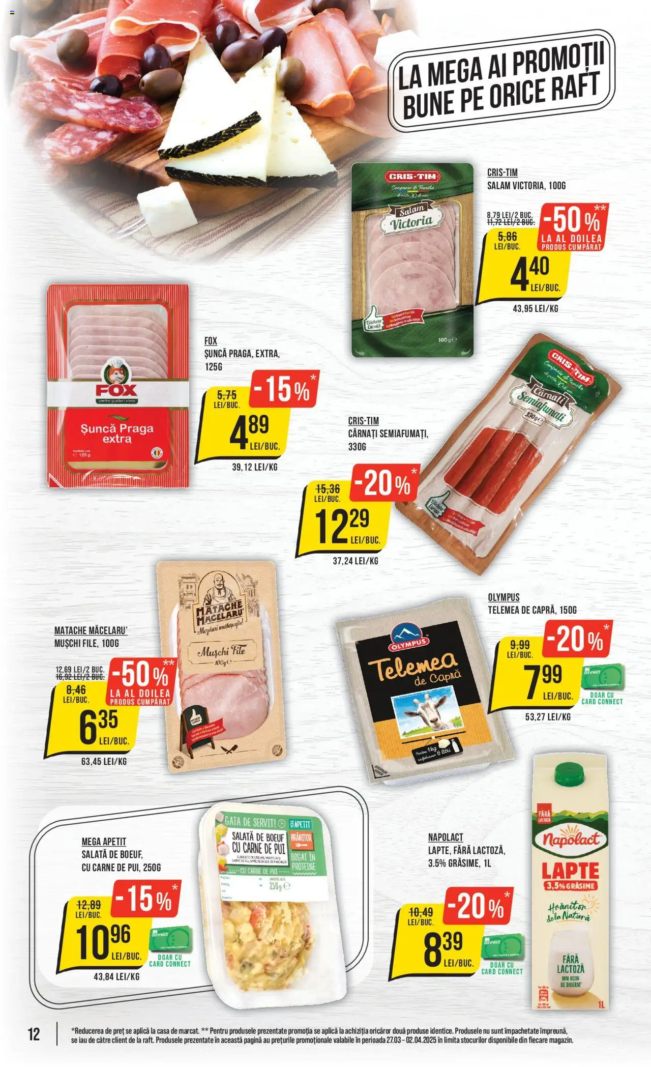 Catalog Mega Image 27 Martie - 2 Aprilie 2025 | Pagina 12 | Produse: Masaüstü kılıfı, Raft, Lapte, Sos