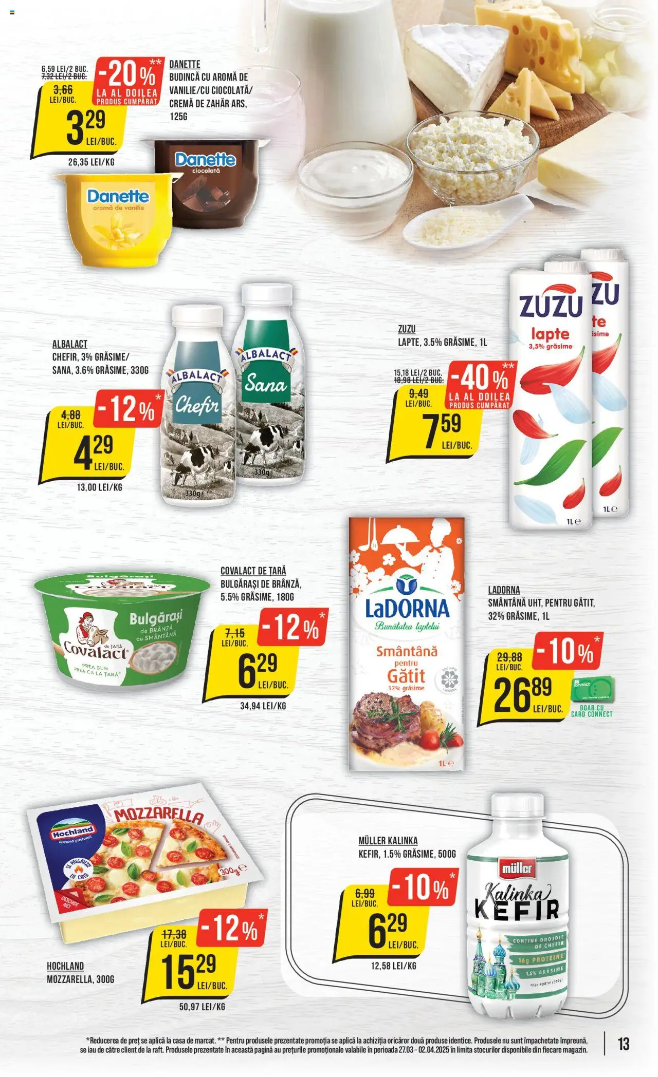 Catalog Mega Image 27 Martie - 2 Aprilie 2025 | Pagina 13 | Produse: Tırnak makası, Brânză, Ciocolată, Kefir