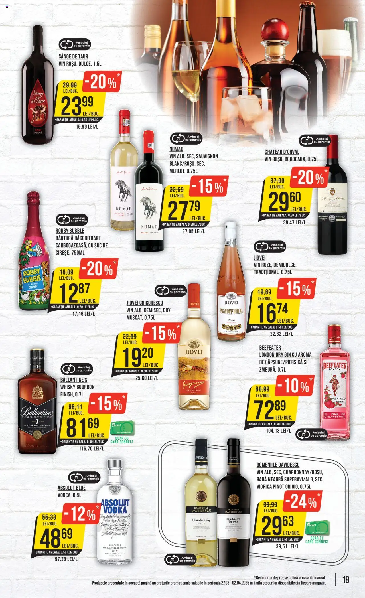 Catalog Mega Image 27 Martie - 2 Aprilie 2025 | Pagina 19 | Produse: Suc, Vin, Bourbon, Vodka