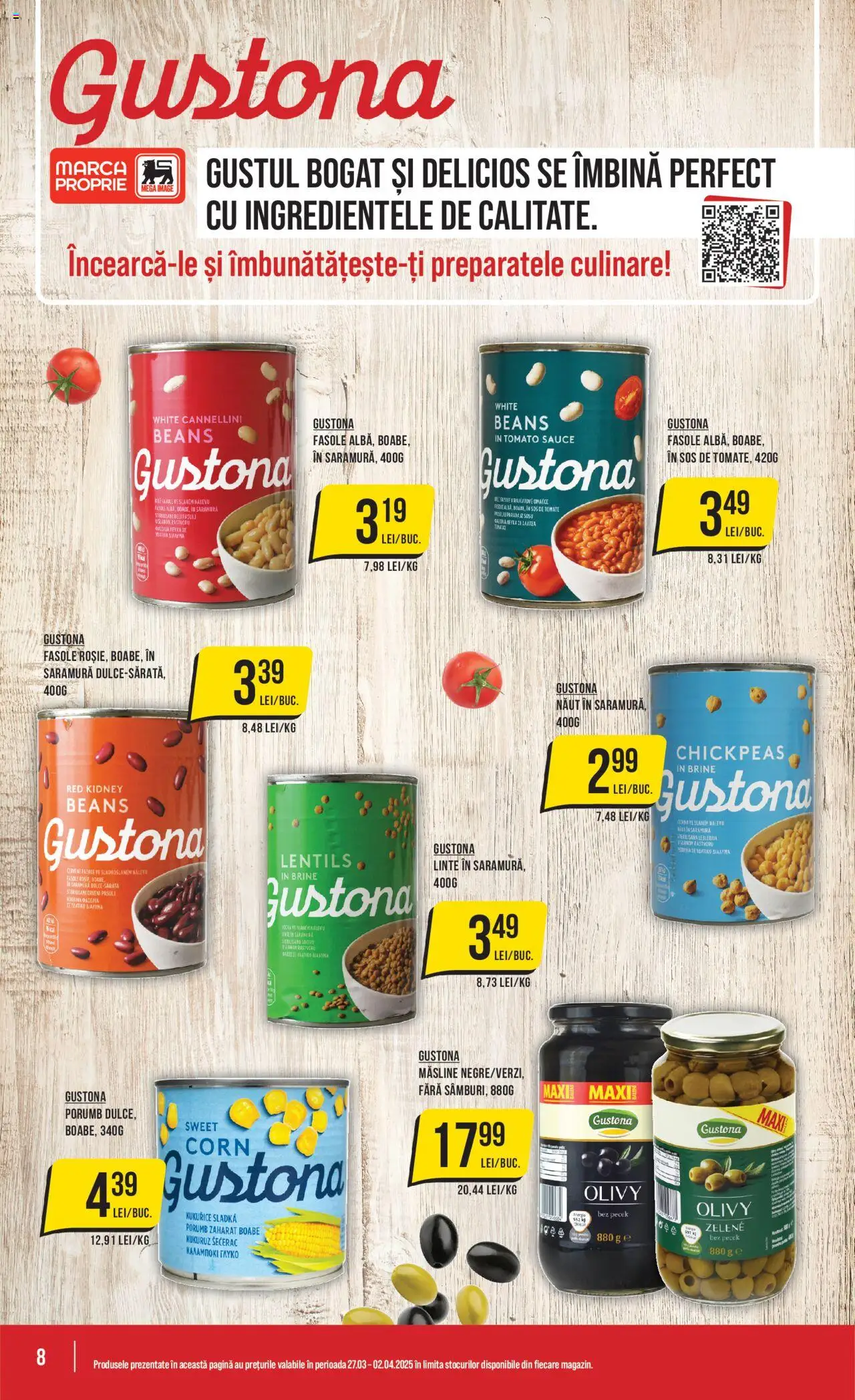 Catalog Mega Image 27 Martie - 2 Aprilie 2025 | Pagina 8 | Produse: Măsline, Porumb, Sos