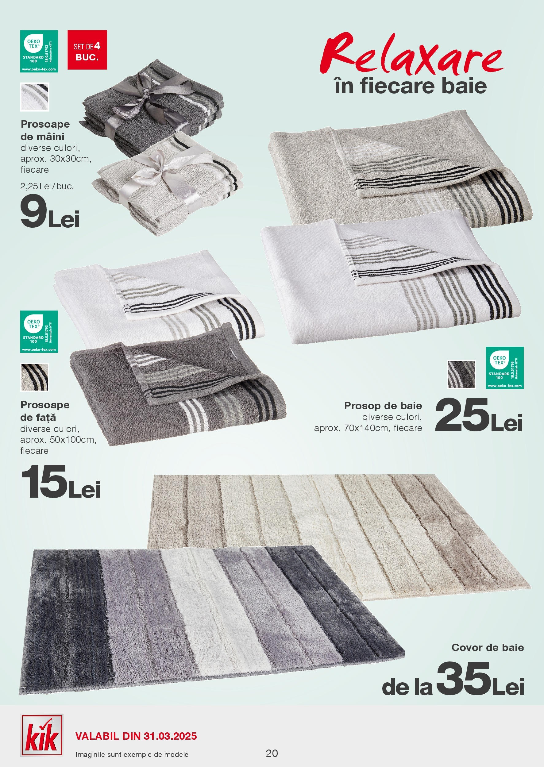 Catalog Kik 31 Martie - 6 Aprilie 2025 | Pagina 20 | Produse: Prosop de baie, Covor