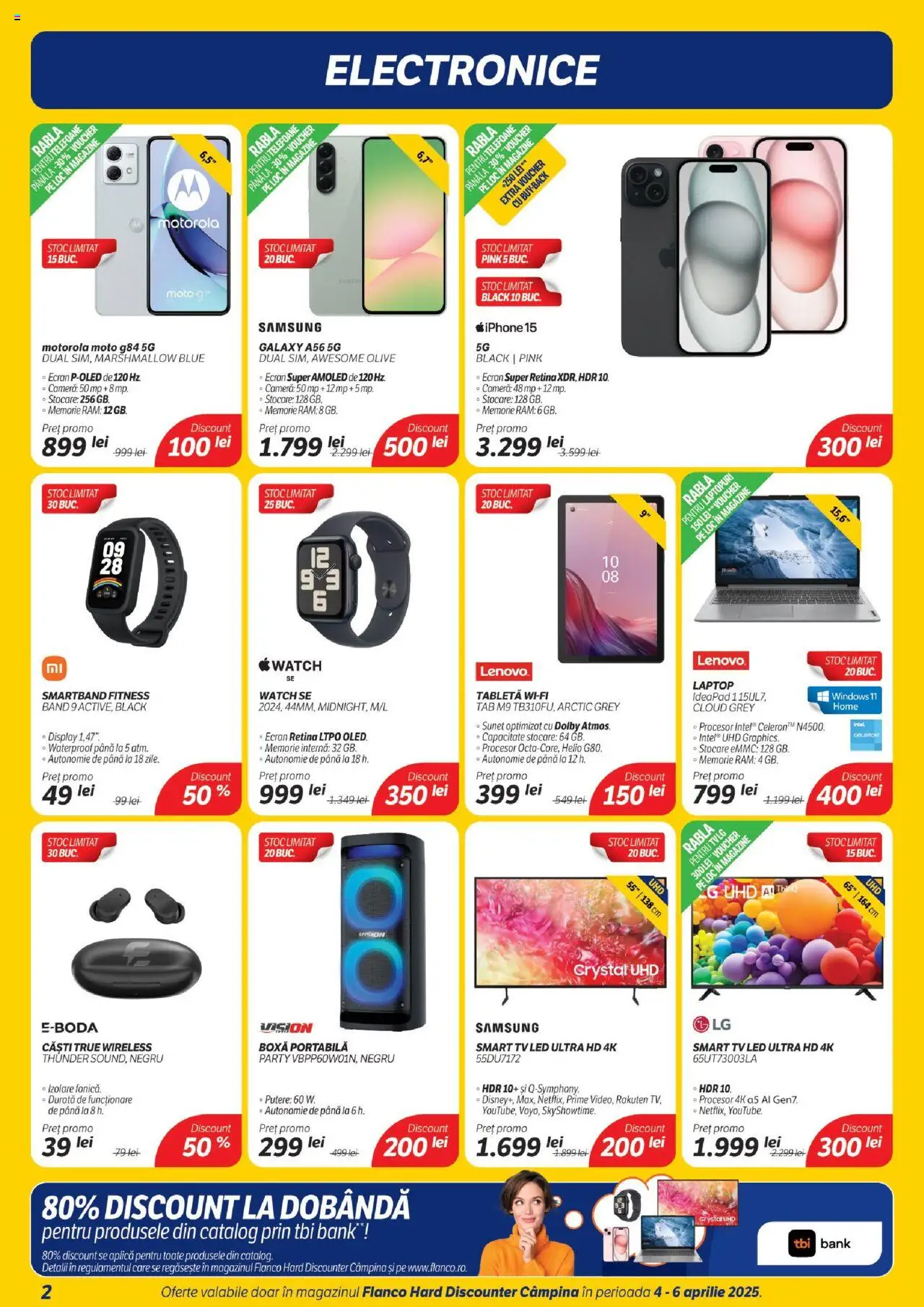 Catalog Flanco 4 - 6 Aprilie 2025 | Pagina 2 | Produse: Memorie, Tabletă, Cameră, Boxă portabilă