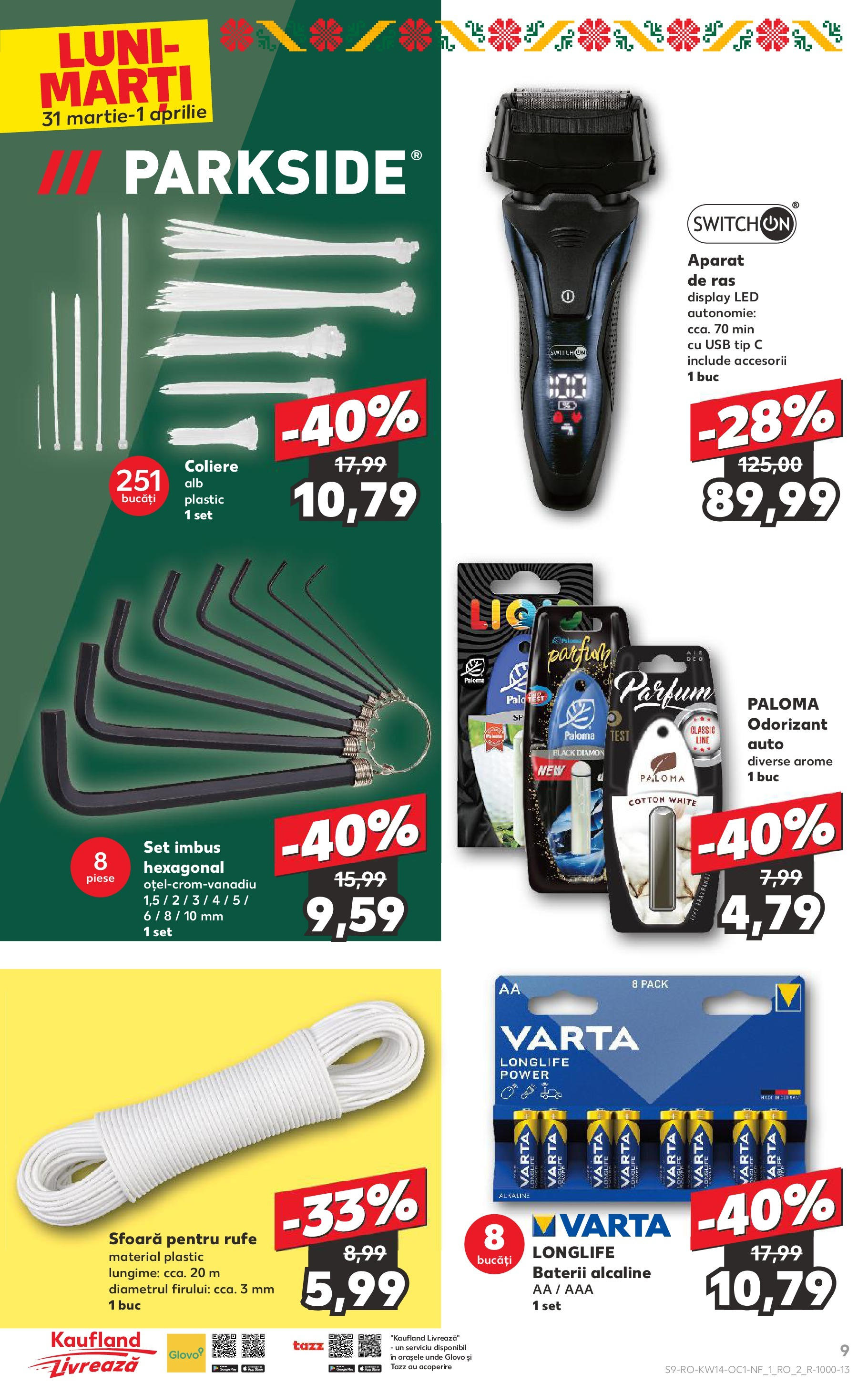 Catalog Kaufland 31 Martie - 1 Aprilie 2025 | Pagina 9 | Produse: Aparat De Ras, Babak, Parfum, Baterii