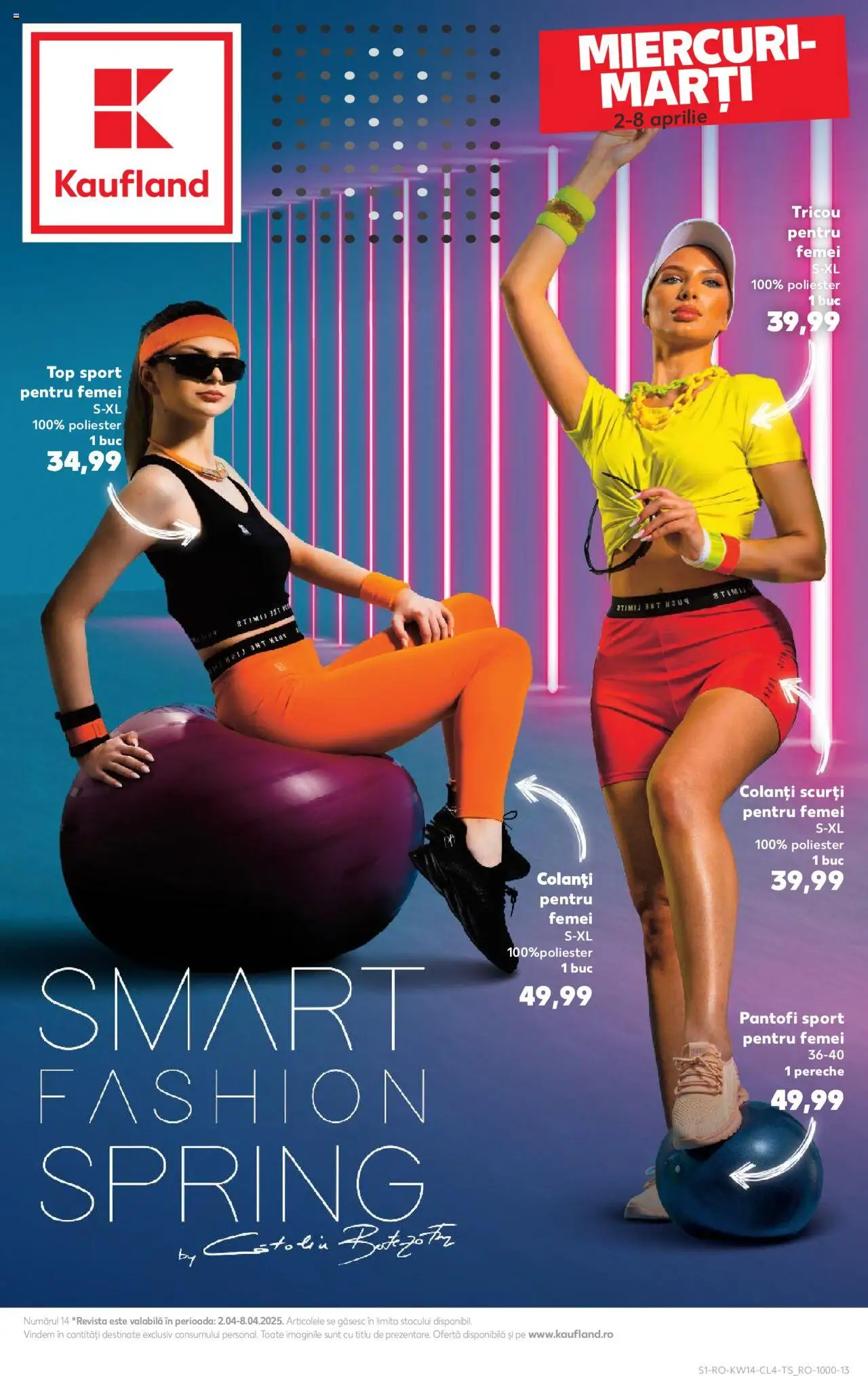 Catalog Kaufland 2 - 8 Aprilie 2025 | Pagina 1 | Produse: Top, Pantofi, Tricou, Colanți