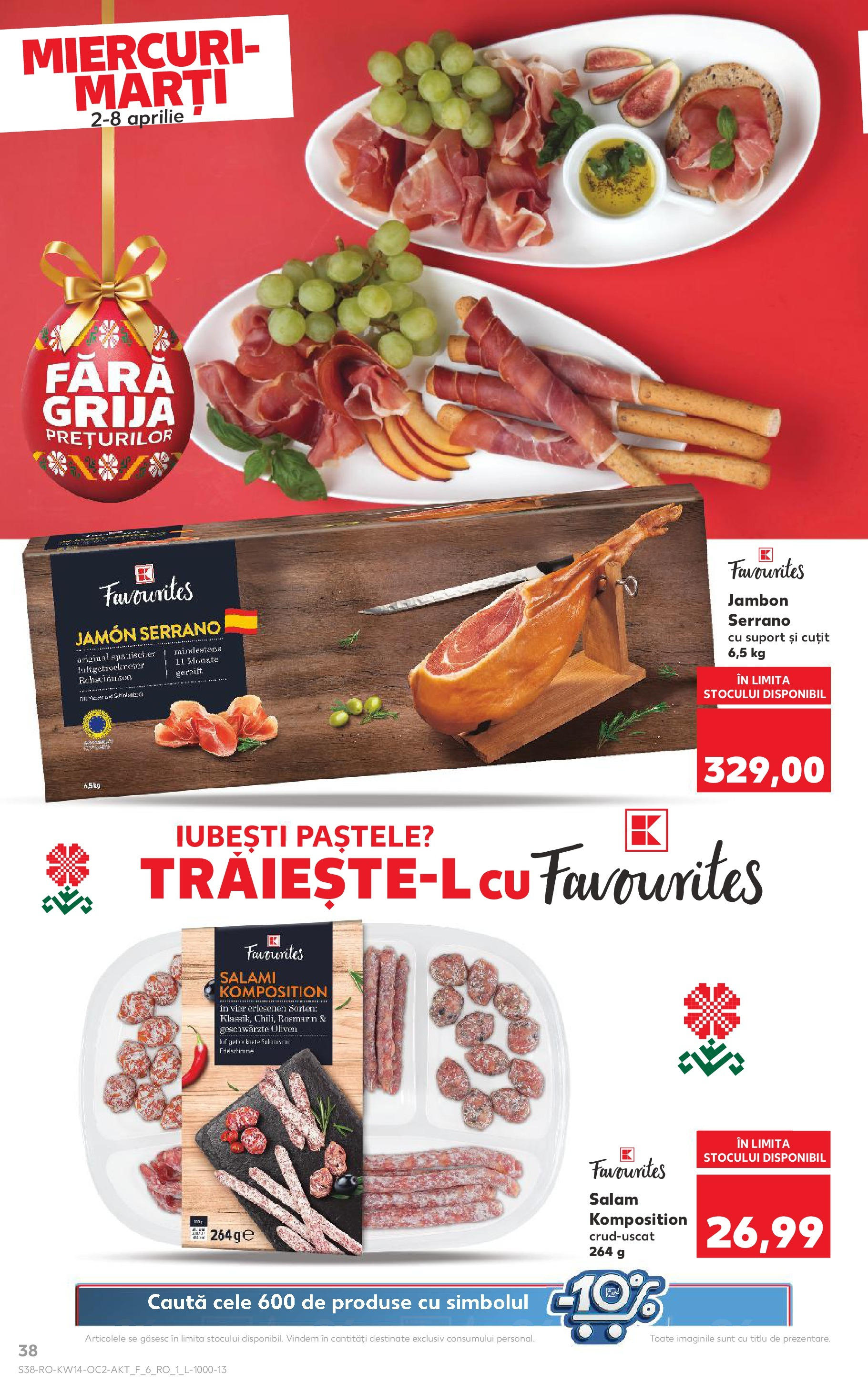 Catalog Kaufland 2 - 8 Aprilie 2025 | Pagina 38 | Produse: Cuțit, Salam