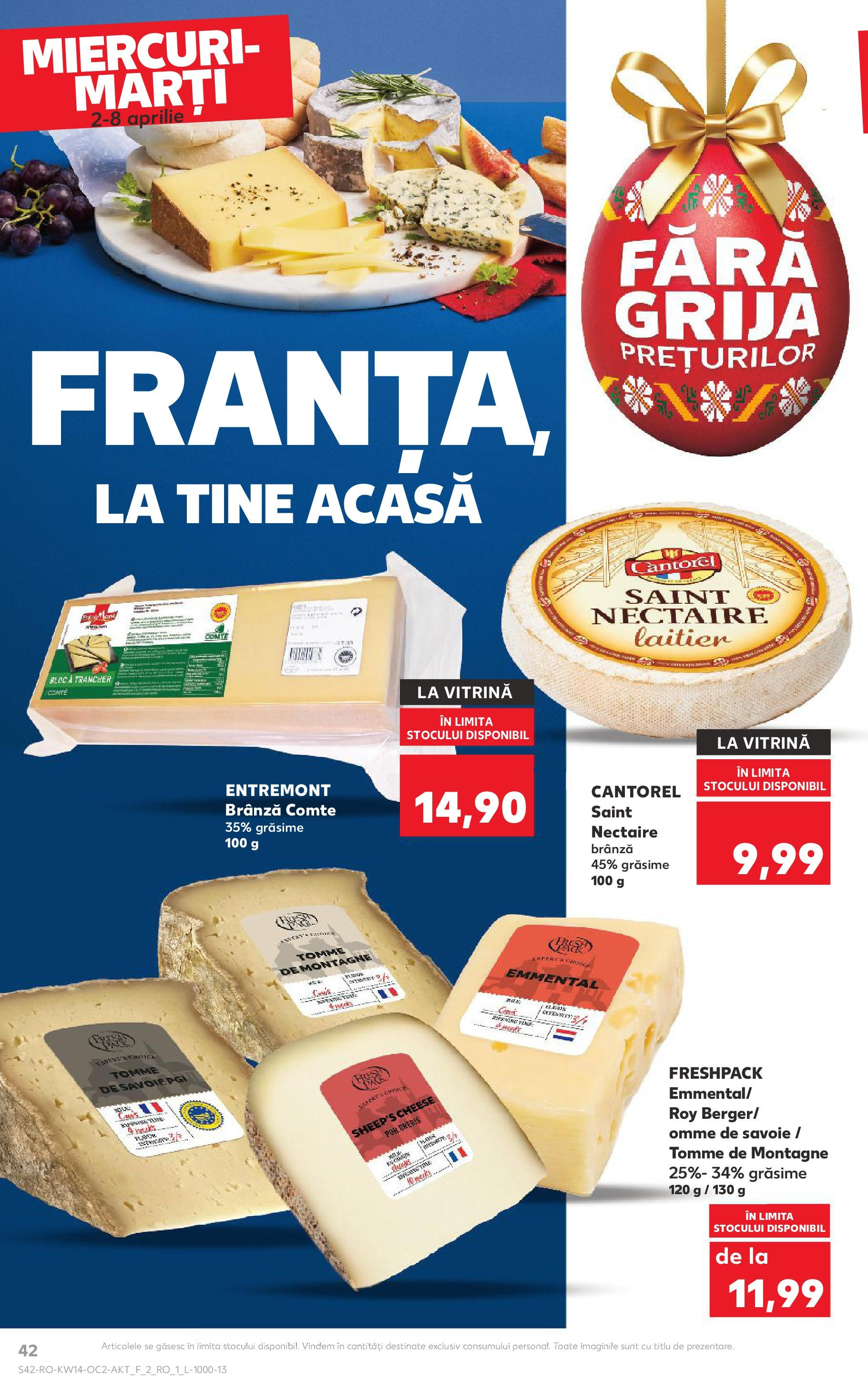 Catalog Kaufland 2 - 8 Aprilie 2025 | Pagina 42 | Produse: Vitrină, Brânză