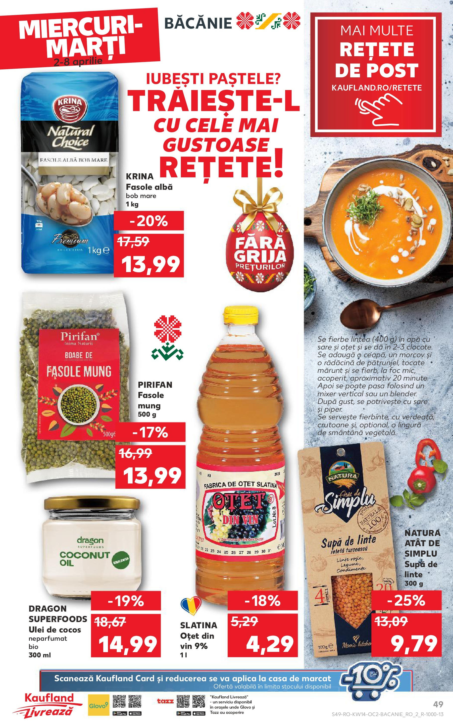 Catalog Kaufland 2 - 8 Aprilie 2025 | Pagina 49 | Produse: Mixer, Smântână, Fasole albă, Apă