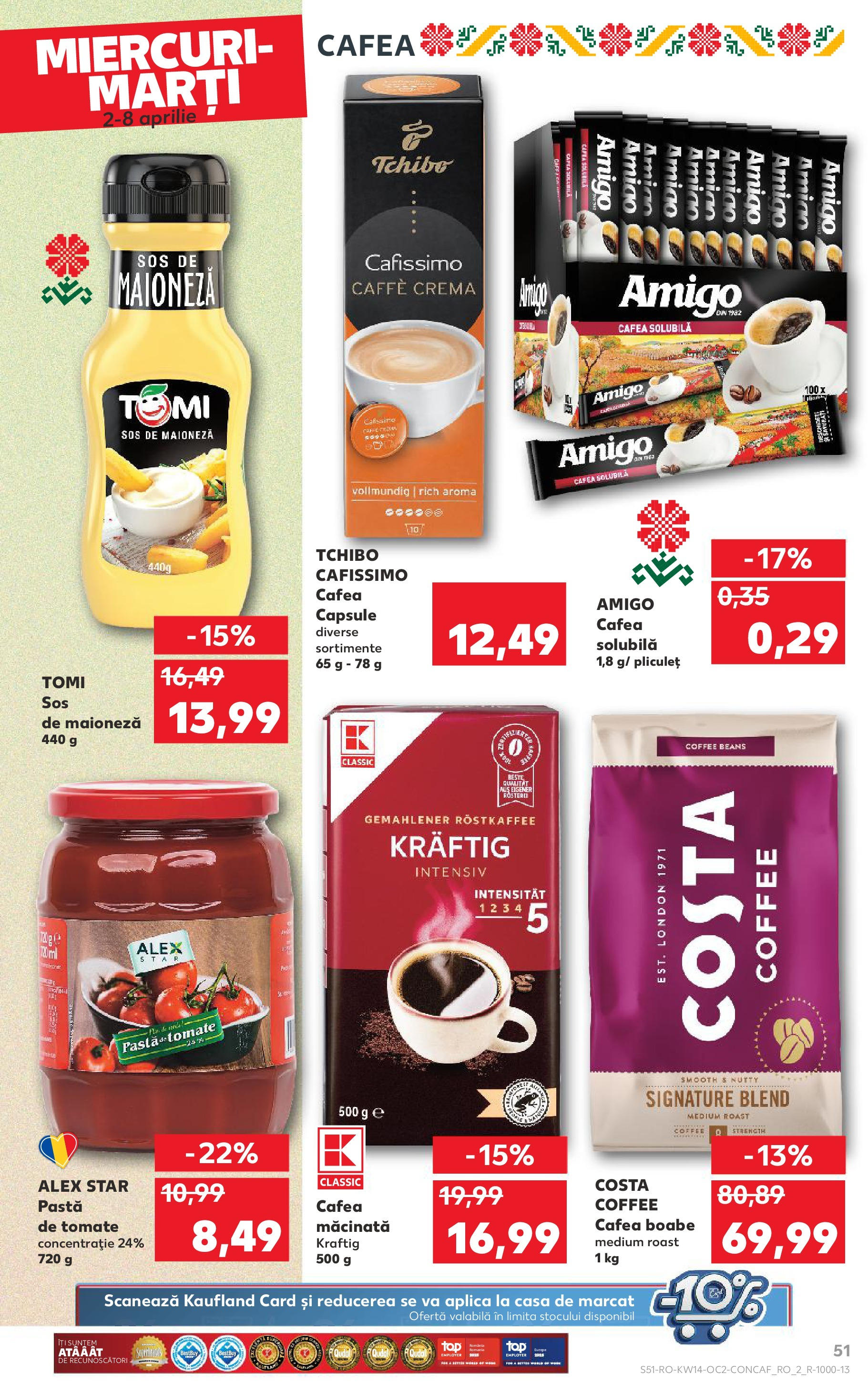 Catalog Kaufland 2 - 8 Aprilie 2025 | Pagina 51 | Produse: Cremă, Cafea, Maioneză, Sos