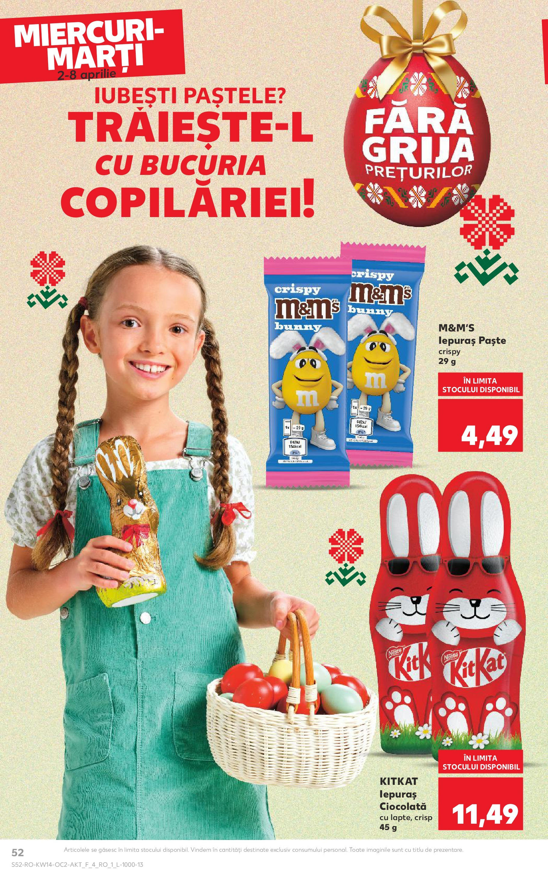 Catalog Kaufland 2 - 8 Aprilie 2025 | Pagina 52 | Produse: Ciocolată, Paste