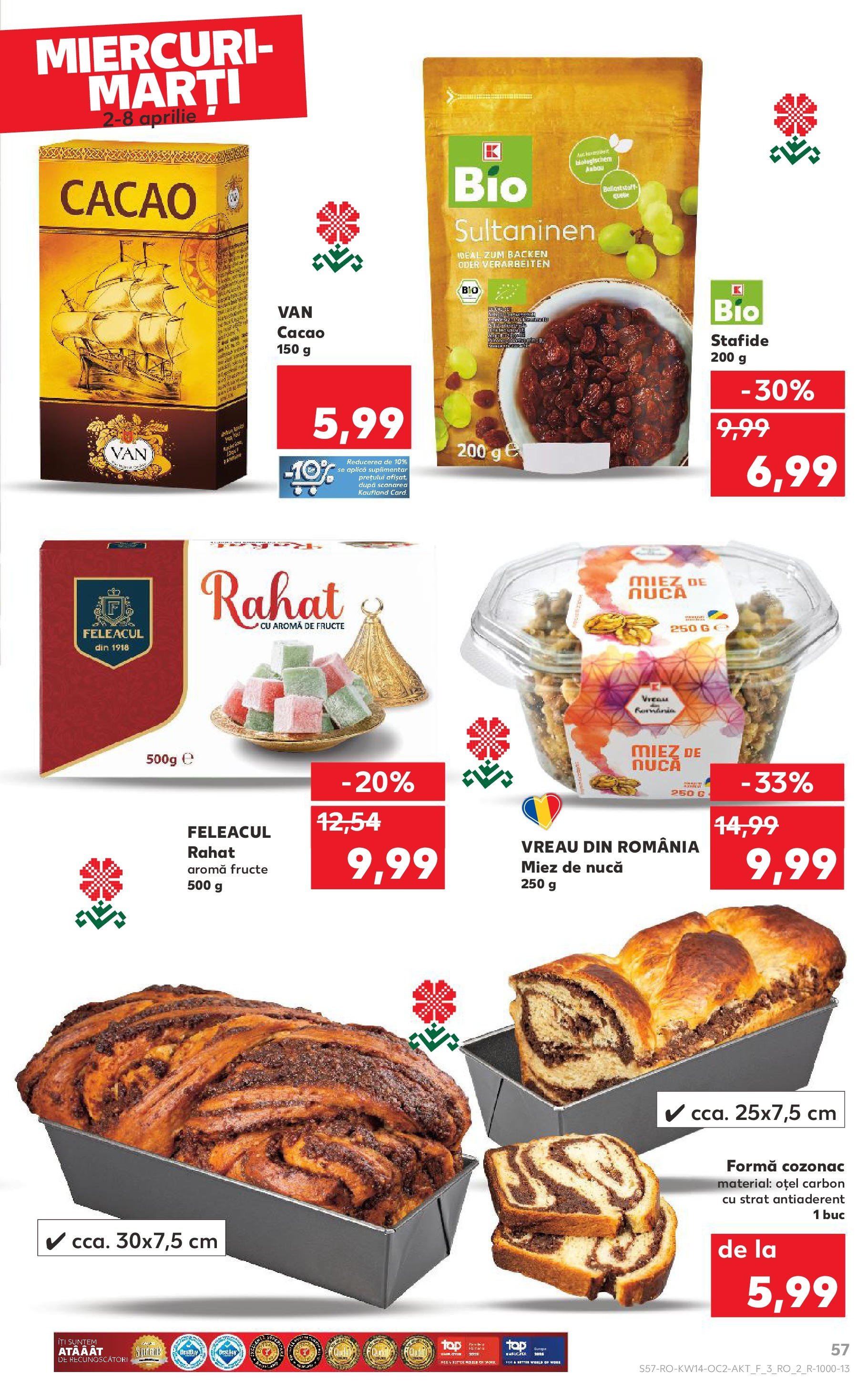 Catalog Kaufland 2 - 8 Aprilie 2025 | Pagina 57 | Produse: Cacao, Stafide, Fructe