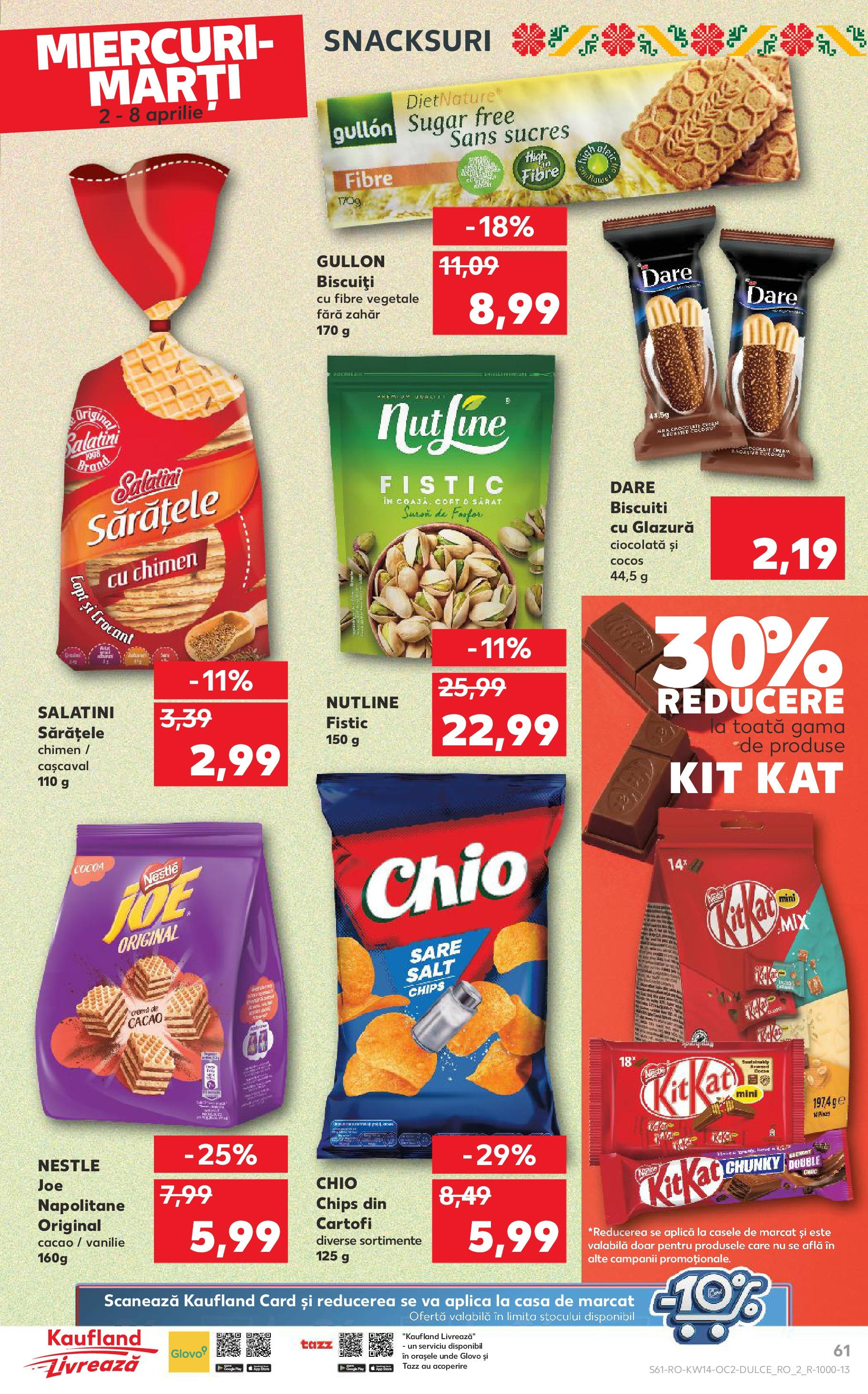 Catalog Kaufland 2 - 8 Aprilie 2025 | Pagina 61 | Produse: Napolitane, Cacao, Cartofi, Sare