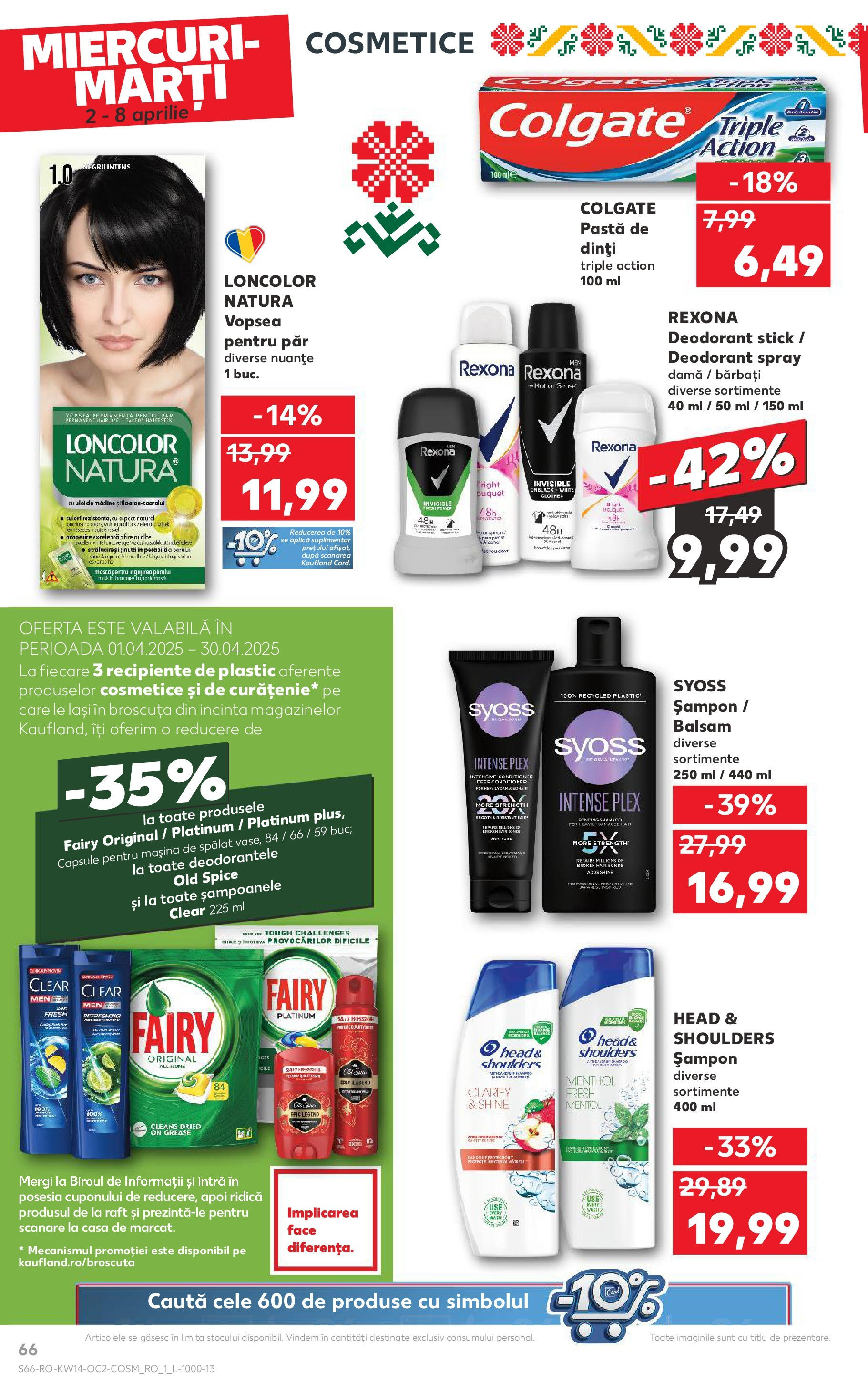 Catalog Kaufland 2 - 8 Aprilie 2025 | Pagina 66 | Produse: Kısırlaştırılmış Kedi Maması, Vopsea, Recipiente, Deodorant