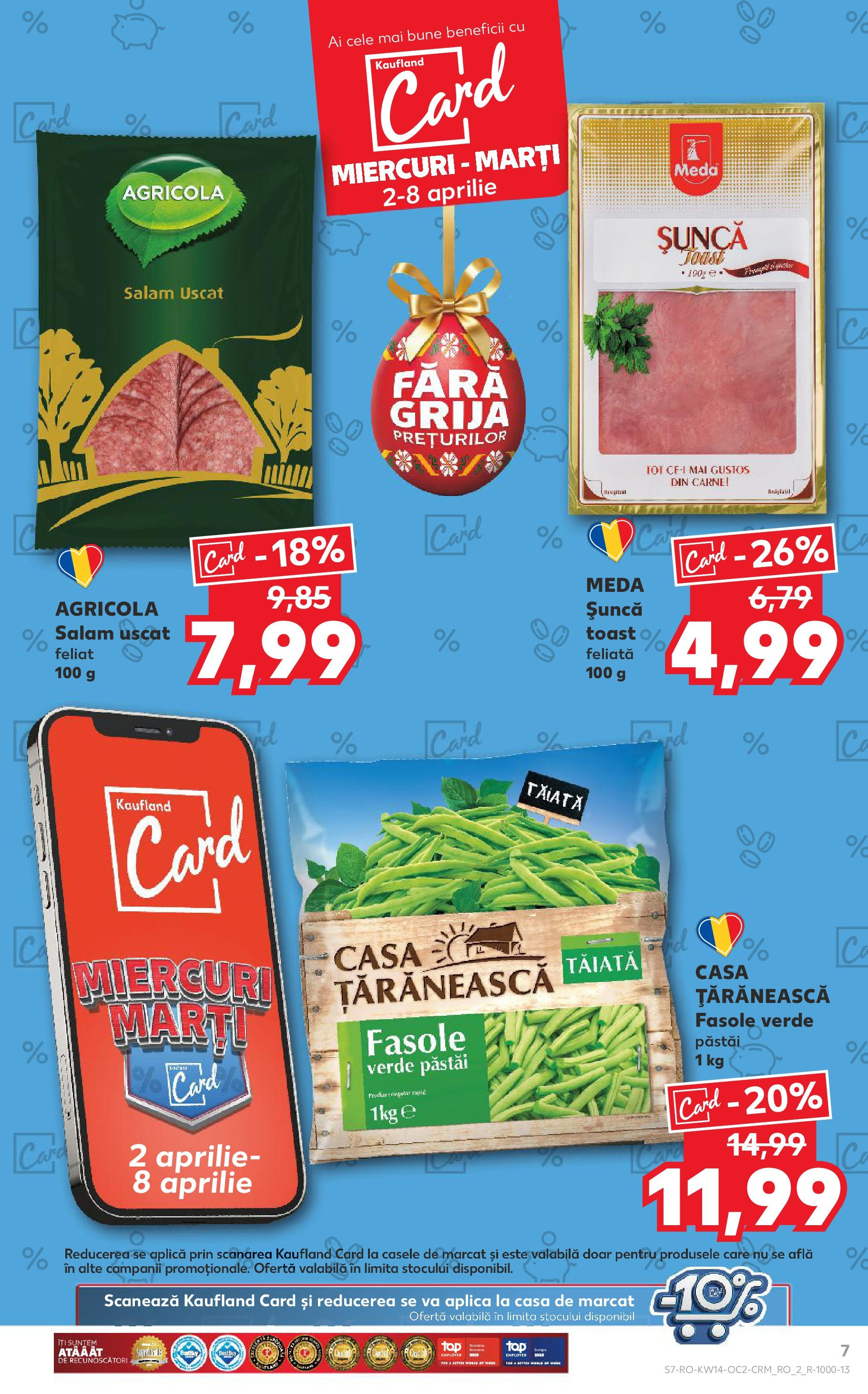 Catalog Kaufland 2 - 8 Aprilie 2025 | Pagina 7 | Produse: Salam, Șuncă, Fasole verde