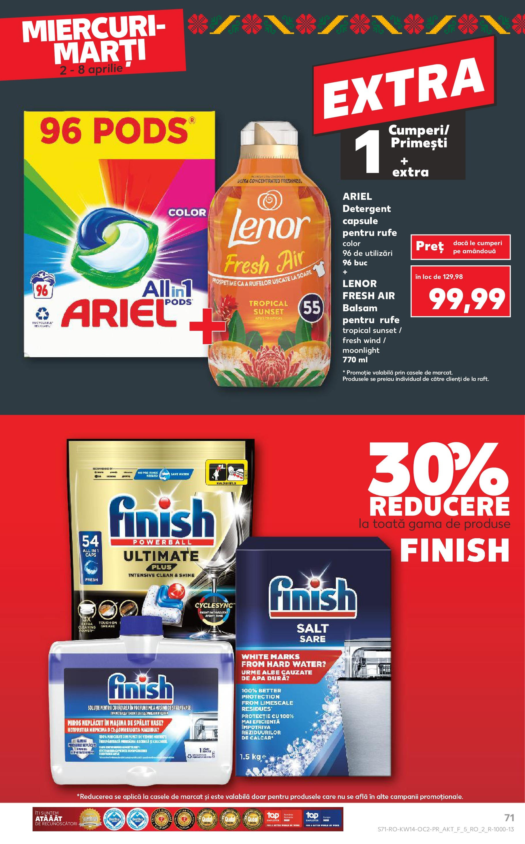 Catalog Kaufland 2 - 8 Aprilie 2025 | Pagina 71 | Produse: Balsam, Detergent, Apă, Sare