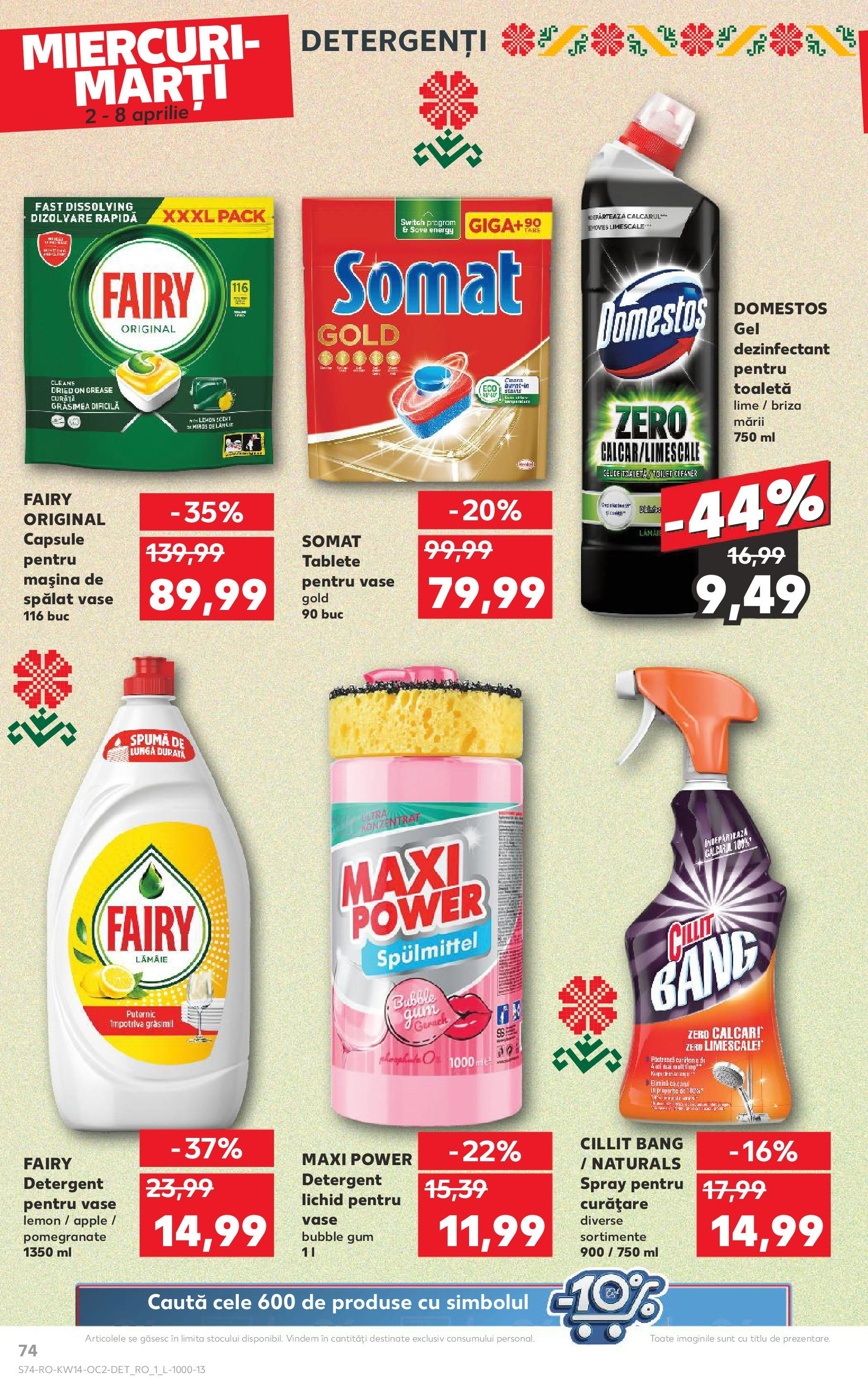 Catalog Kaufland 2 - 8 Aprilie 2025 | Pagina 74 | Produse: Toaletă, Apple, Detergent, Lămâie