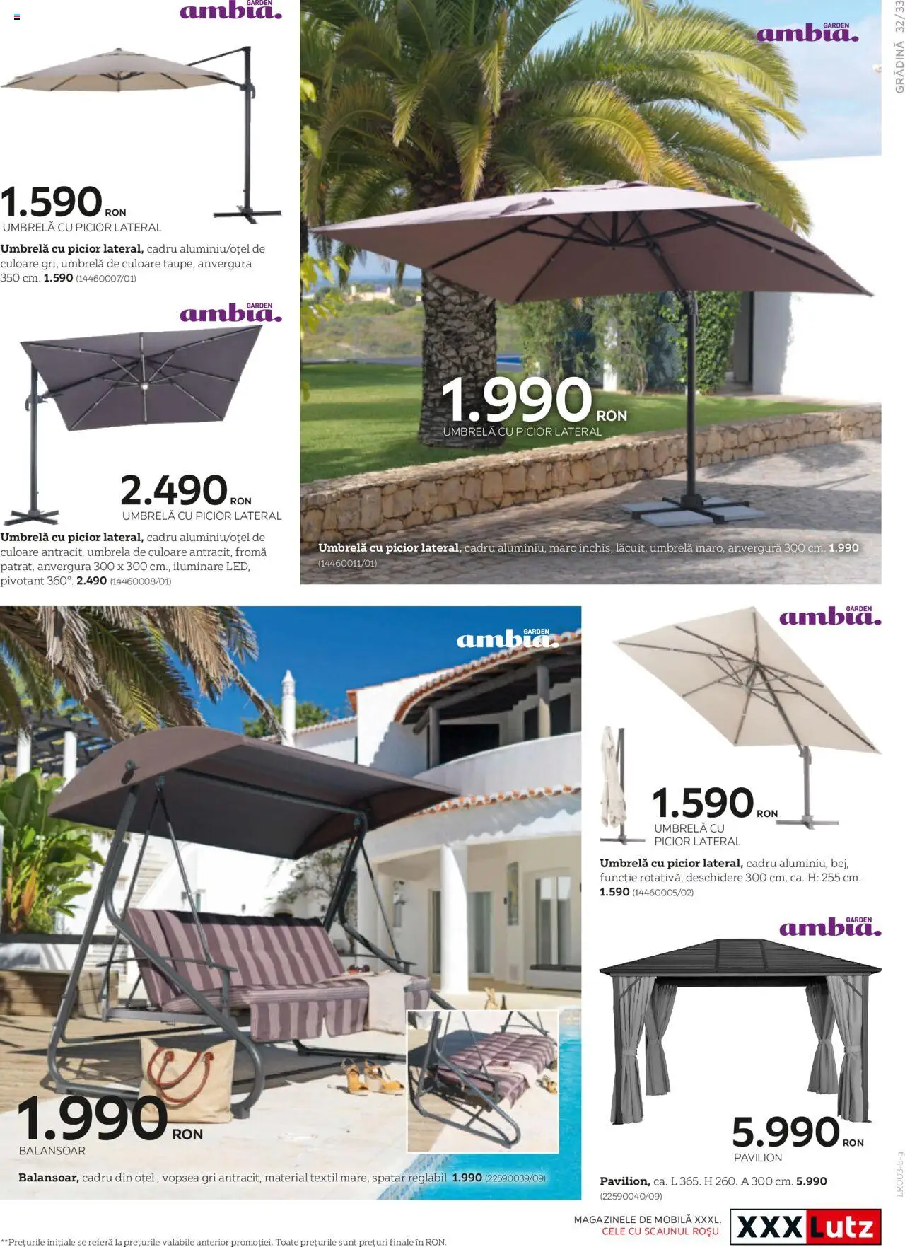 Catalog XXXLutz 10 Martie - 30 Septembrie 2025 | Pagina 33 | Produse: Umbrelă, Vopsea, Pavilion, Balansoar