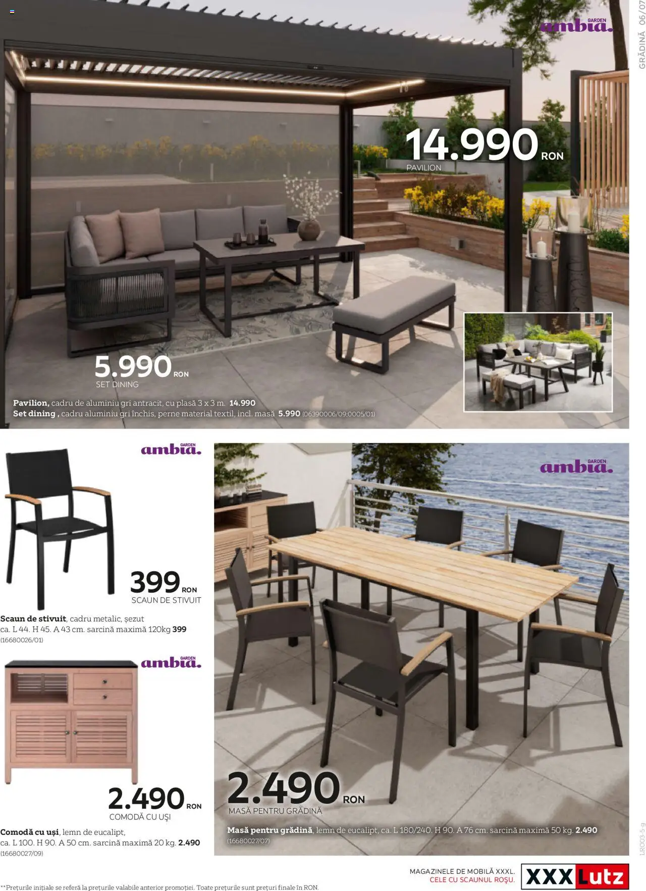 Catalog XXXLutz 10 Martie - 30 Septembrie 2025 | Pagina 7 | Produse: Masă, Scaun, Pavilion, Comodă
