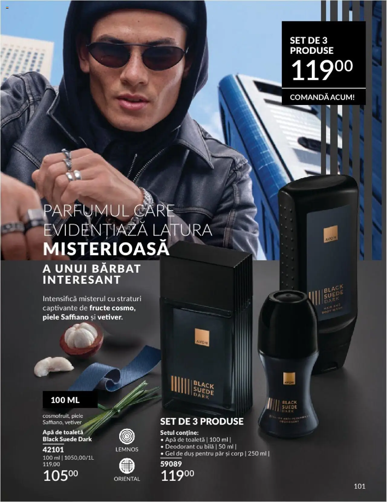 Catalog Avon 1 - 30 Aprilie 2025 | Pagina 101 | Produse: Body, Deodorant, Apă, Fructe