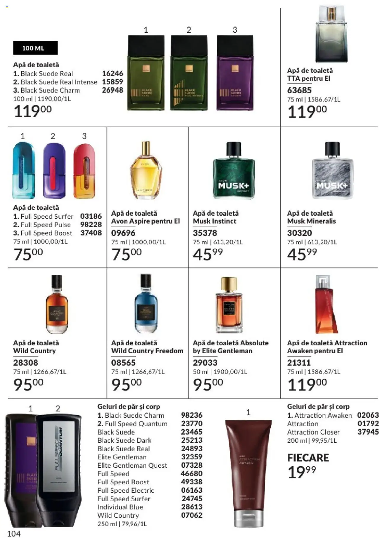 Catalog Avon 1 - 30 Aprilie 2025 | Pagina 104 | Produse: Toaletă, Apă de toaletă, Apă