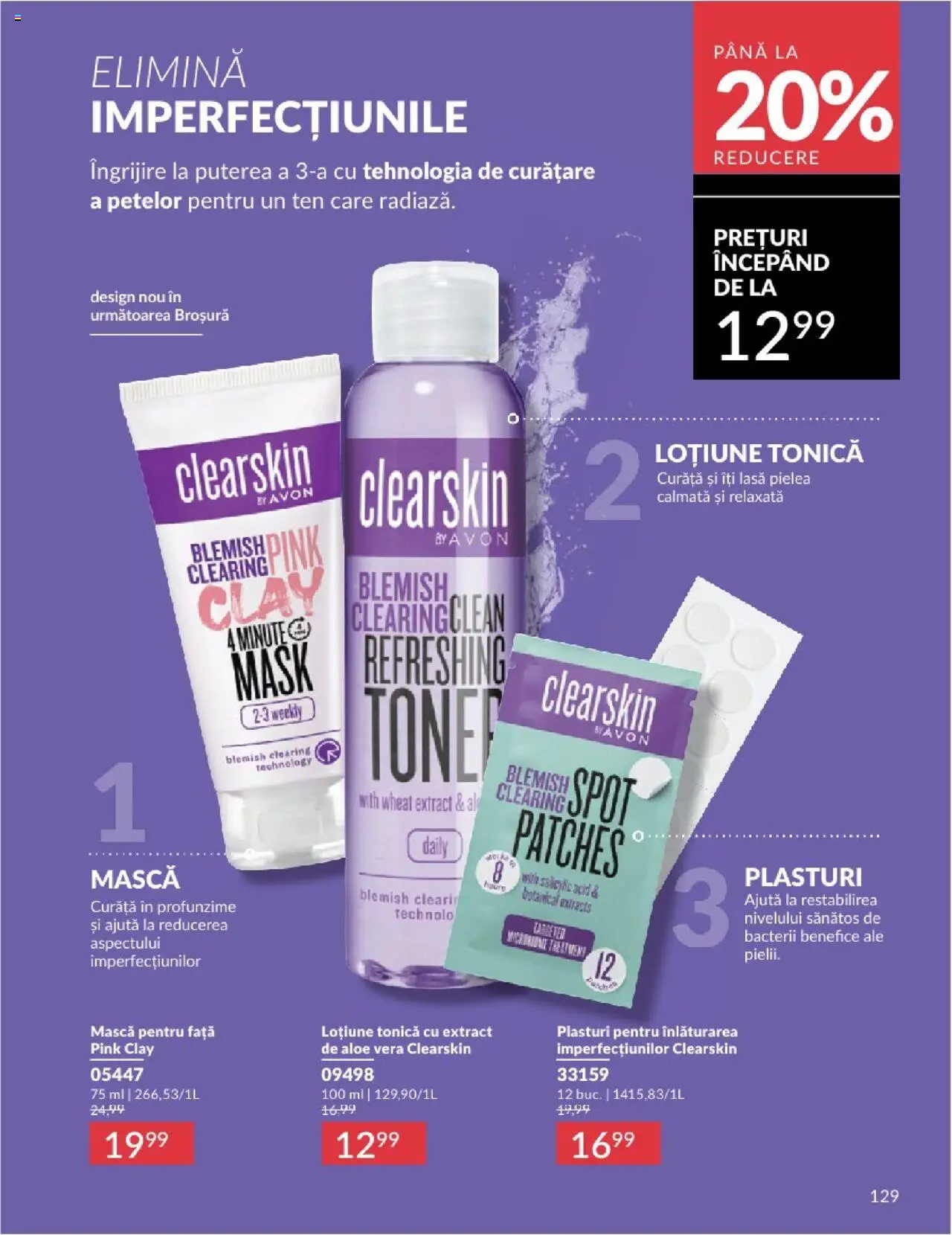 Catalog Avon 1 - 30 Aprilie 2025 | Pagina 129 | Produse: Plasturi, Loțiune tonică, Aloe vera