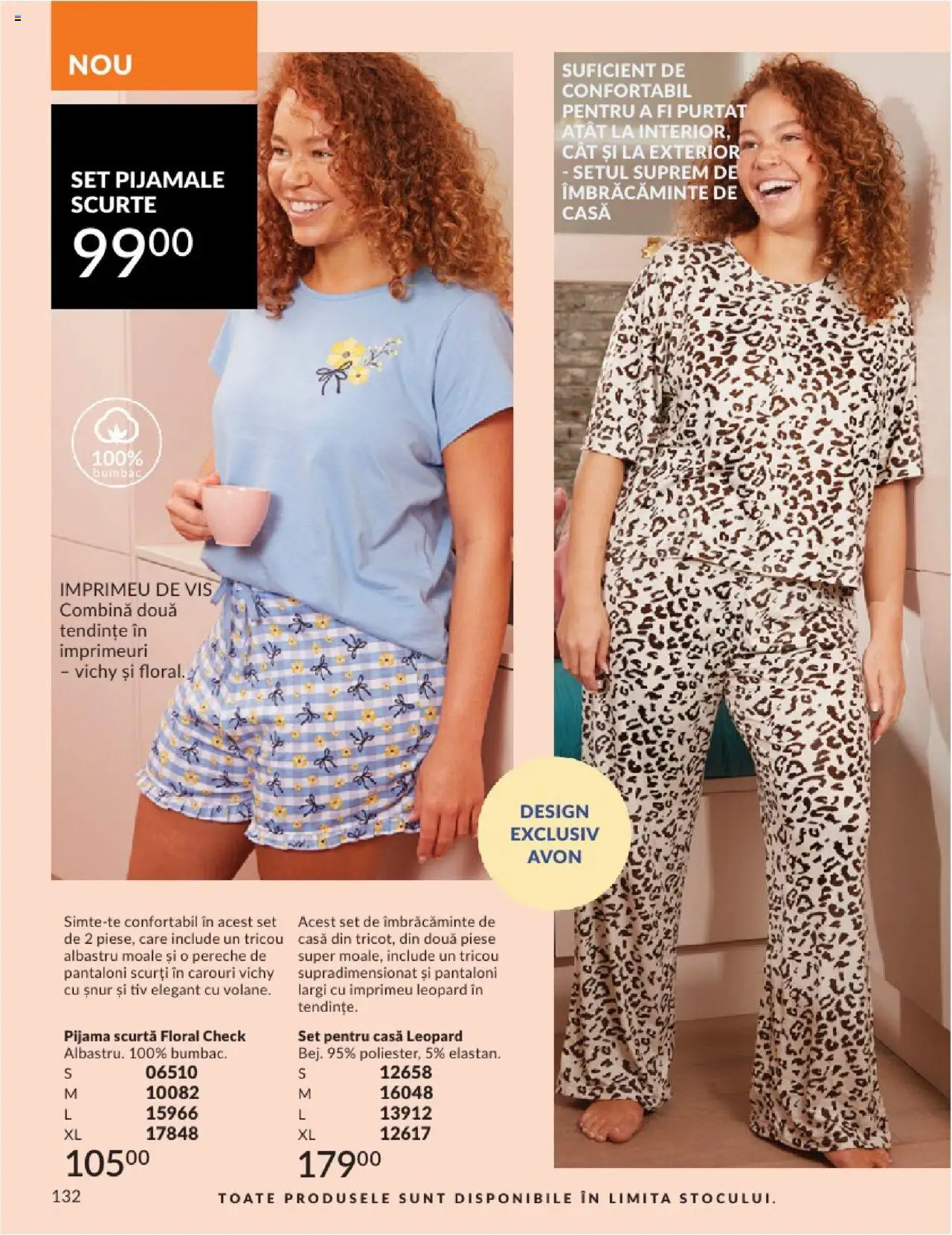 Catalog Avon 1 - 30 Aprilie 2025 | Pagina 132 | Produse: Tricou, Pantaloni, Pantaloni scurți, Pijamale