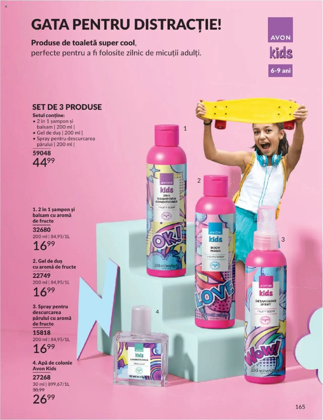 Catalog Avon 1 - 30 Aprilie 2025 | Pagina 165 | Produse: Body, Șampon, Gel de duș, Apă