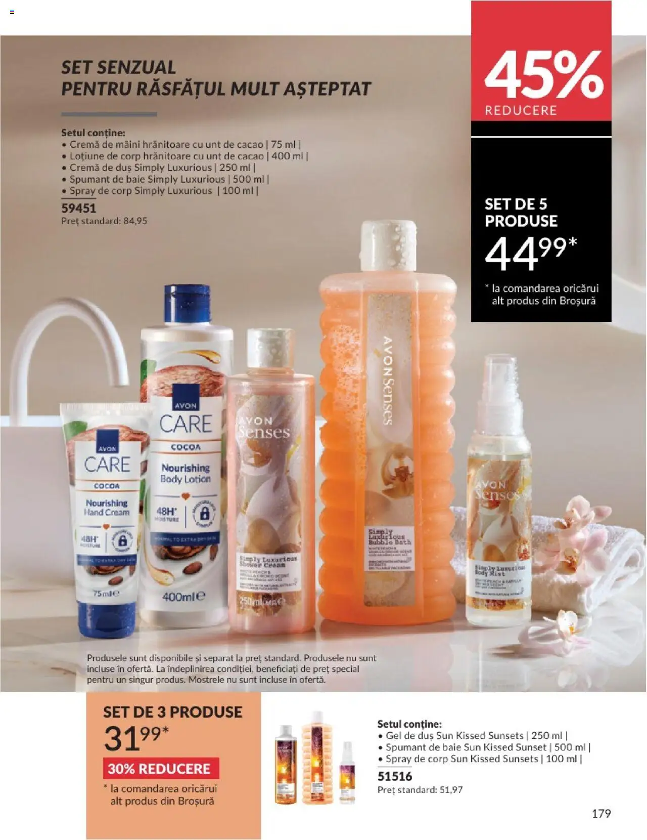 Catalog Avon 1 - 30 Aprilie 2025 | Pagina 179 | Produse: Body, Unt, Cremă de mâini, Cacao