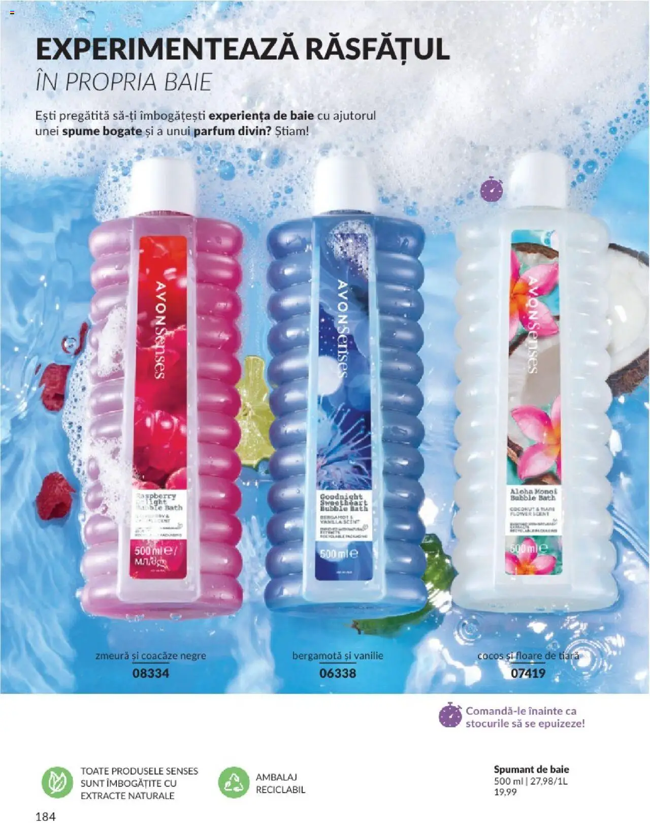 Catalog Avon 1 - 30 Aprilie 2025 | Pagina 184 | Produse: Zmeură, Parfum, Spumant de baie