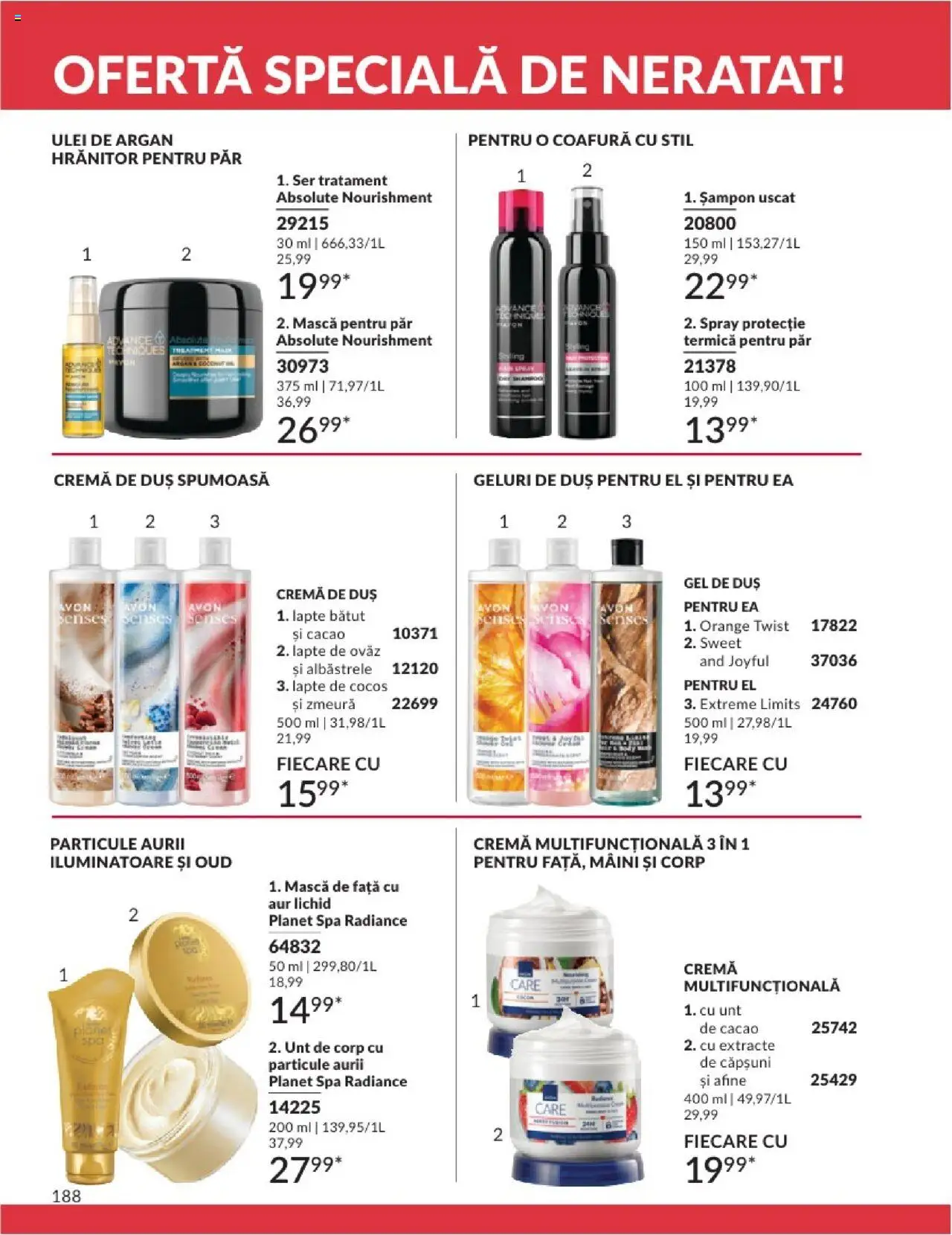 Catalog Avon 1 - 30 Aprilie 2025 | Pagina 188 | Produse: Afine, Zmeură, Duș, Gel de duș