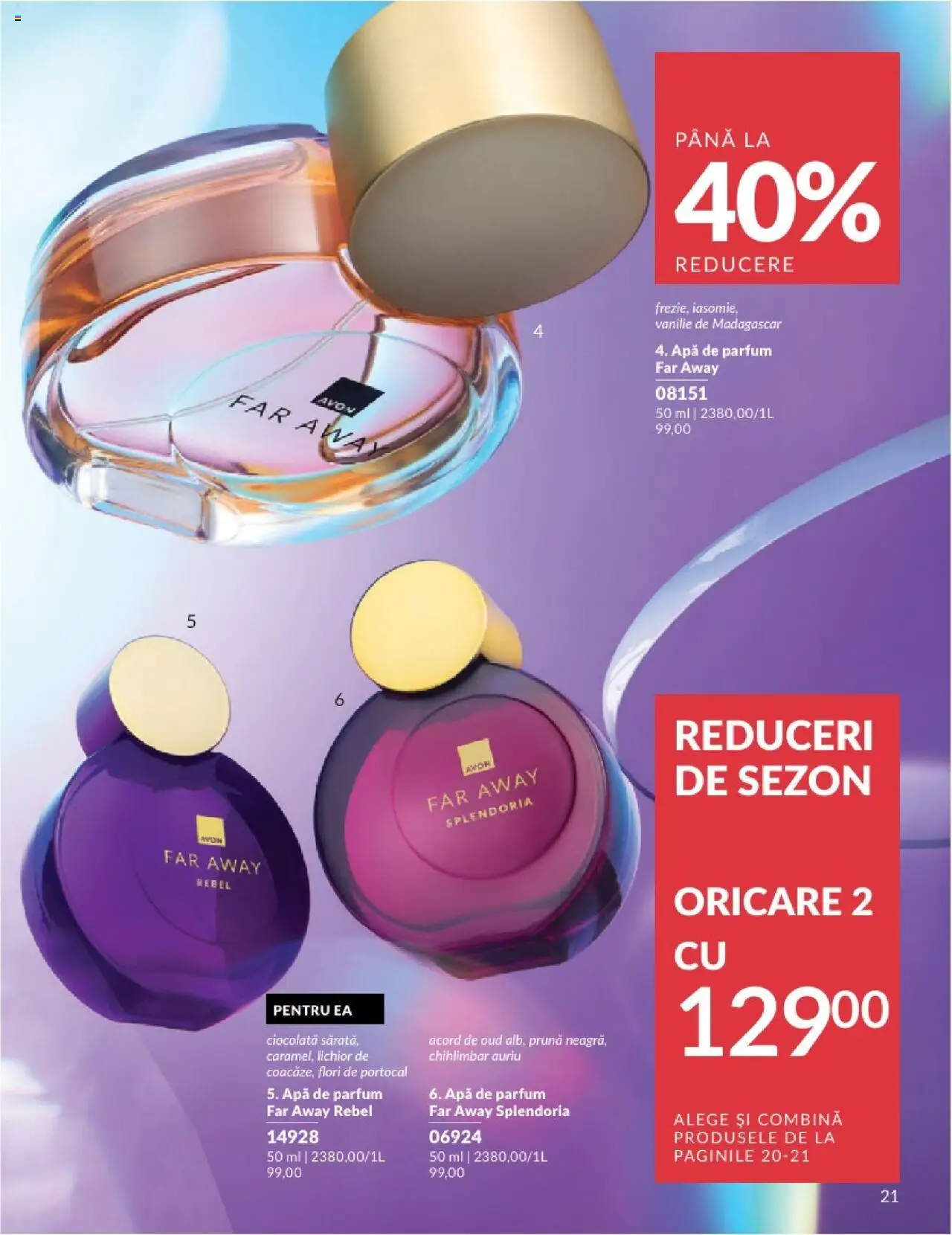 Catalog Avon 1 - 30 Aprilie 2025 | Pagina 21 | Produse: Apă de parfum, Lichior, Ciocolată, Apă