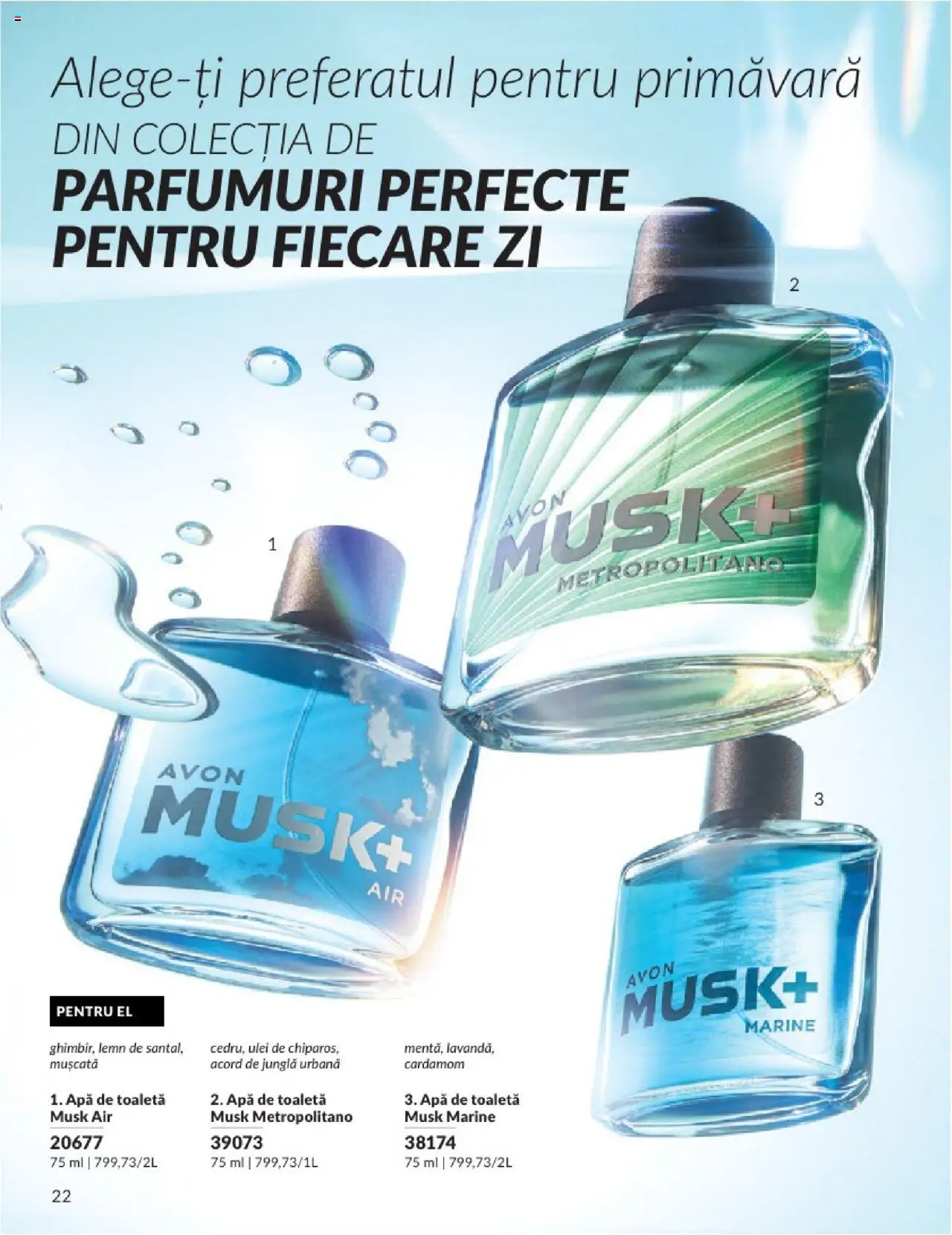 Catalog Avon 1 - 30 Aprilie 2025 | Pagina 22 | Produse: Toaletă, Apă de toaletă, Ulei, Apă