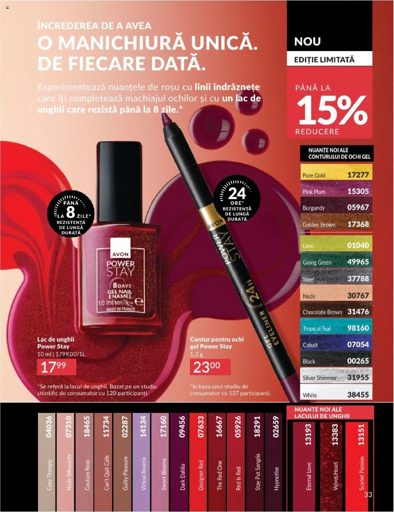 Catalog Avon 1 - 30 Aprilie 2025 | Pagina 33 | Produse: Lime, Lac de unghii