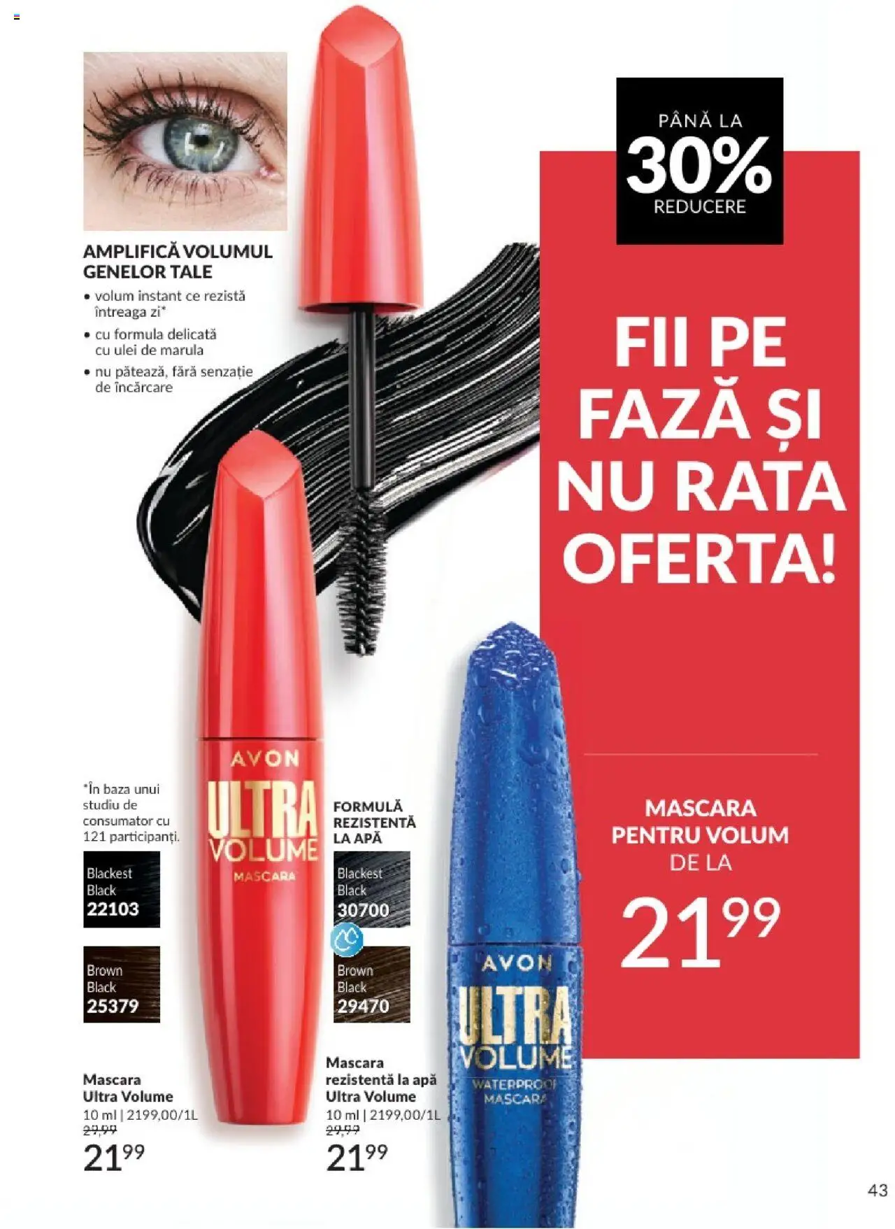 Catalog Avon 1 - 30 Aprilie 2025 | Pagina 43 | Produse: Rață, Mascara, Ulei, Apă