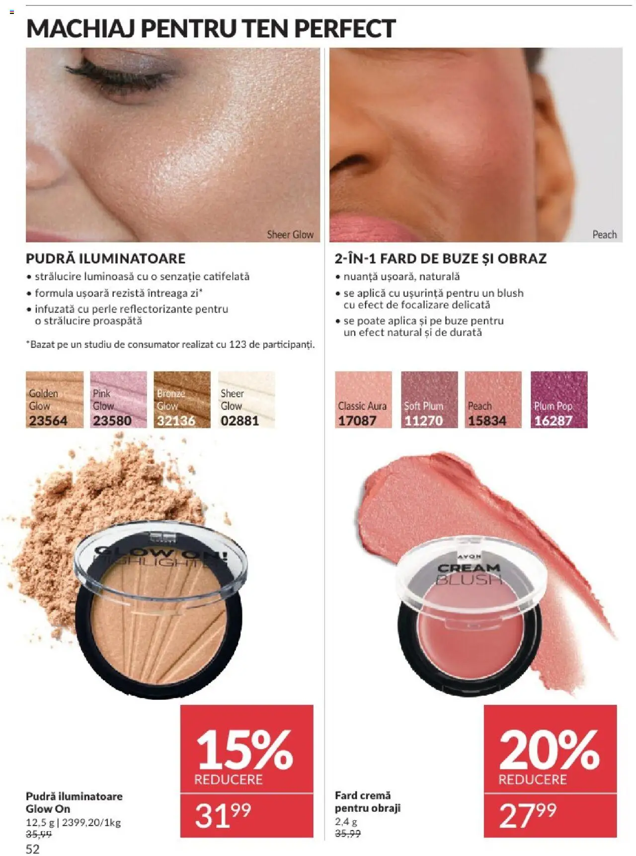 Catalog Avon 1 - 30 Aprilie 2025 | Pagina 52 | Produse: Akrilik boya, Machiaj, Pudră, Blush