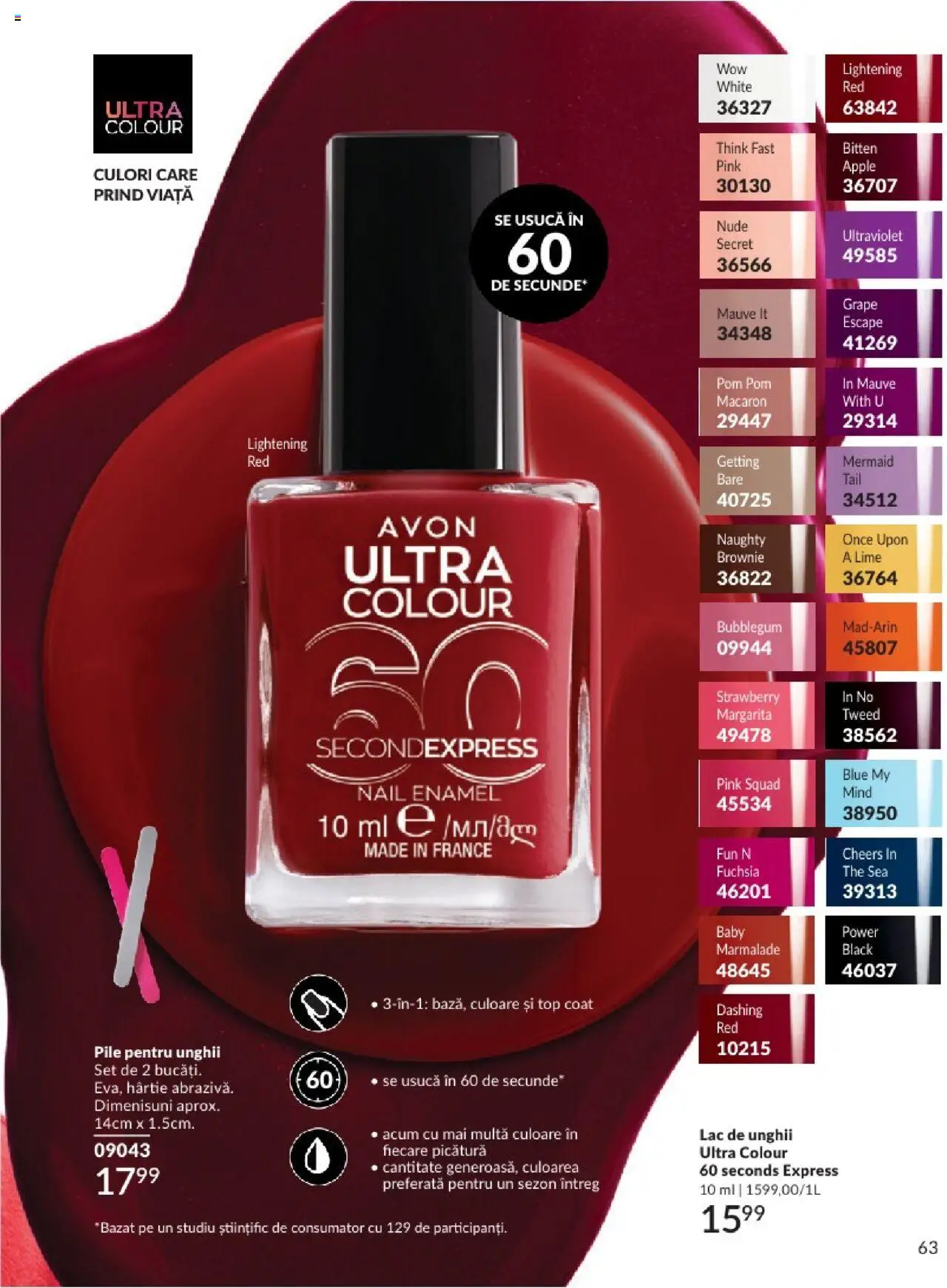 Catalog Avon 1 - 30 Aprilie 2025 | Pagina 63 | Produse: Top coat, Top, Lac de unghii, Apple