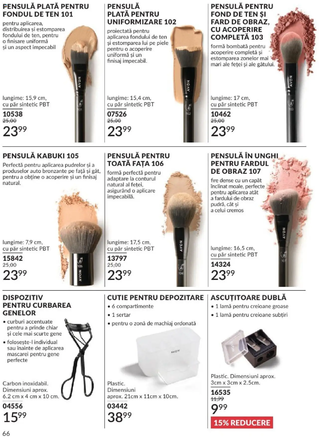 Catalog Avon 1 - 30 Aprilie 2025 | Pagina 66 | Produse: Fond de ten, Ascuțitoare, Machiaj, Cutie pentru depozitare