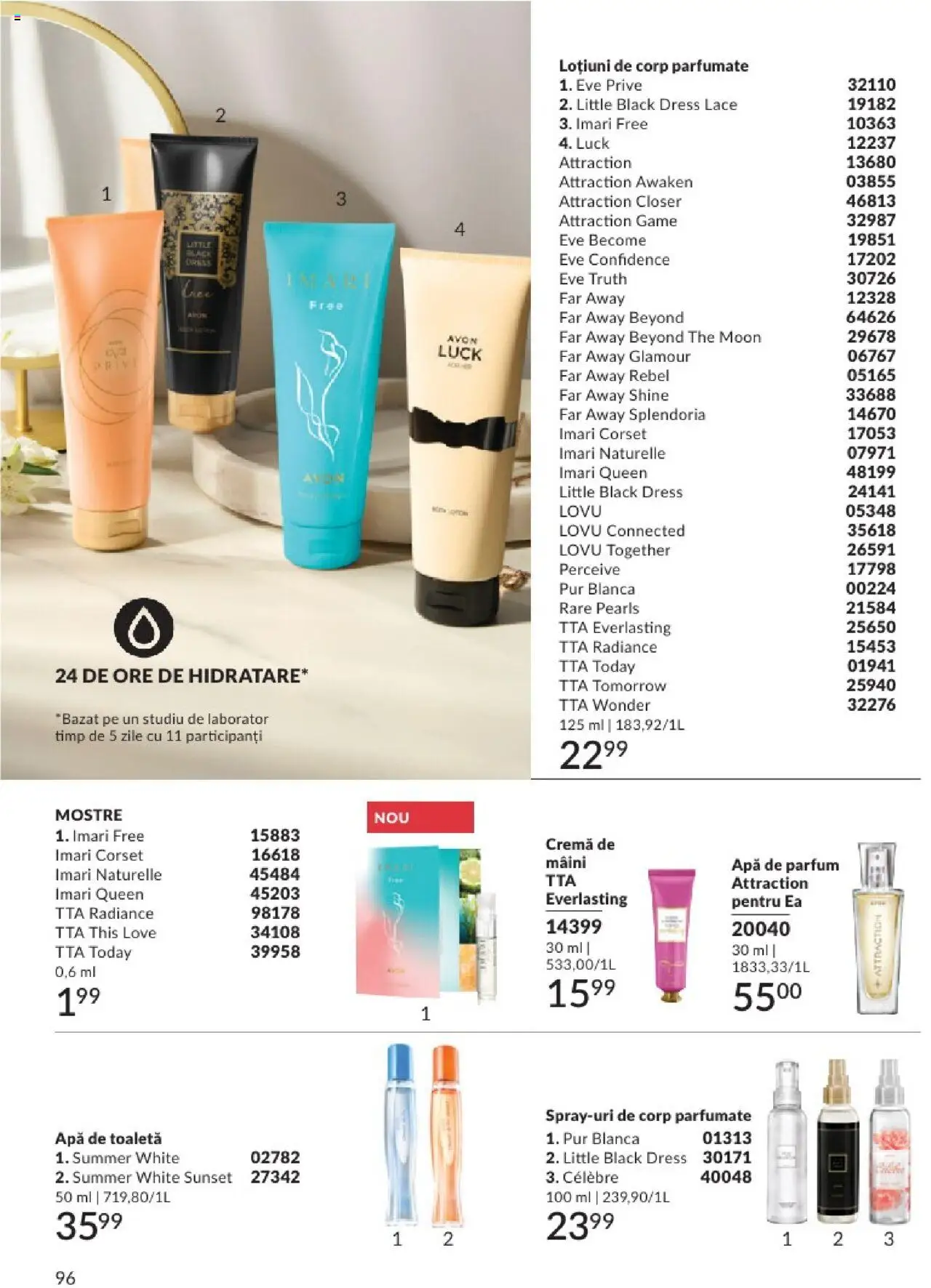 Catalog Avon 1 - 30 Aprilie 2025 | Pagina 96 | Produse: Toaletă, Parfum, Apă de toaletă, Cremă