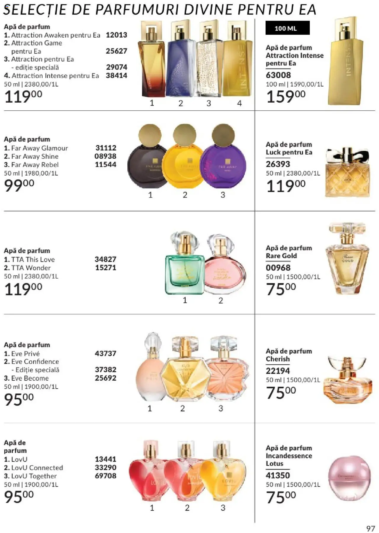 Catalog Avon 1 - 30 Aprilie 2025 | Pagina 97 | Produse: Apă de parfum, Parfum, Apă